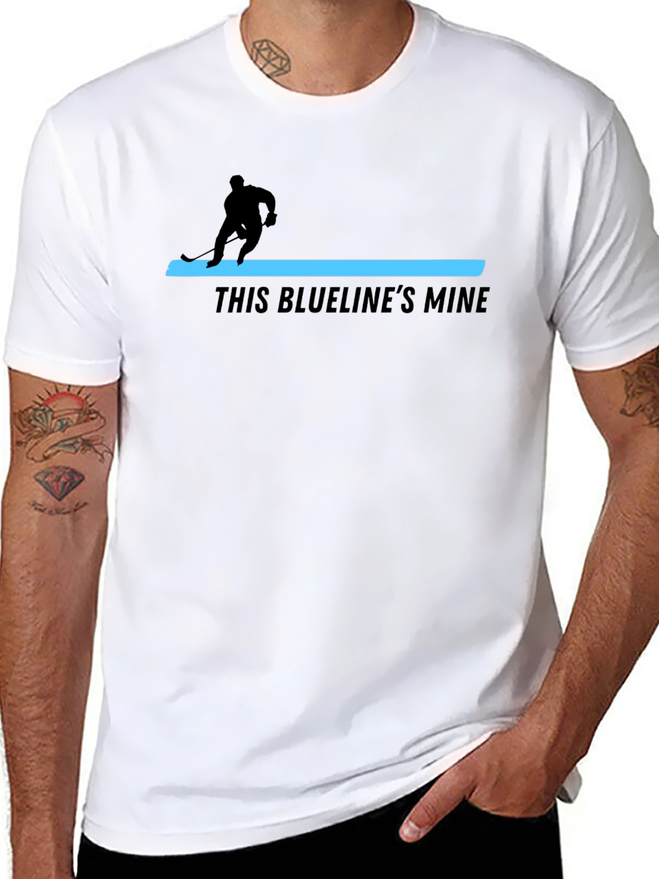 This Bluelines Mine Hockey Graphic T-Shirt
