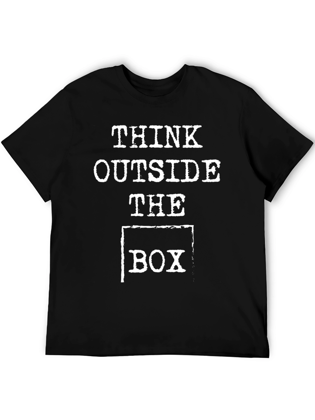 Think Outside the Box Graphic Tee - Black