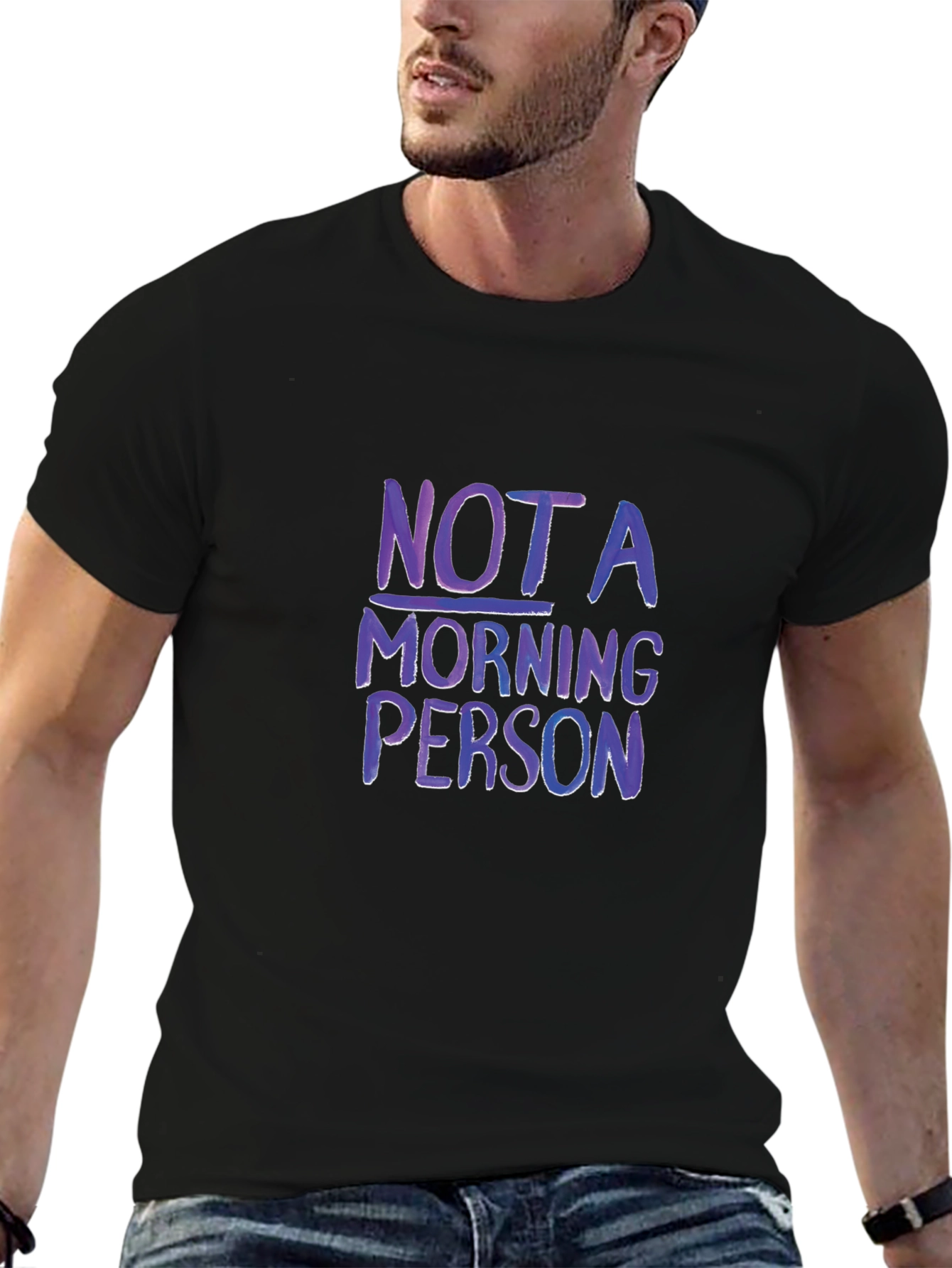 Not a Morning Person T-Shirt Funny Slogan Tee