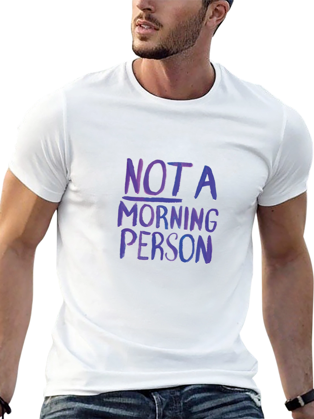 Not a Morning Person T-Shirt Funny Slogan Tee