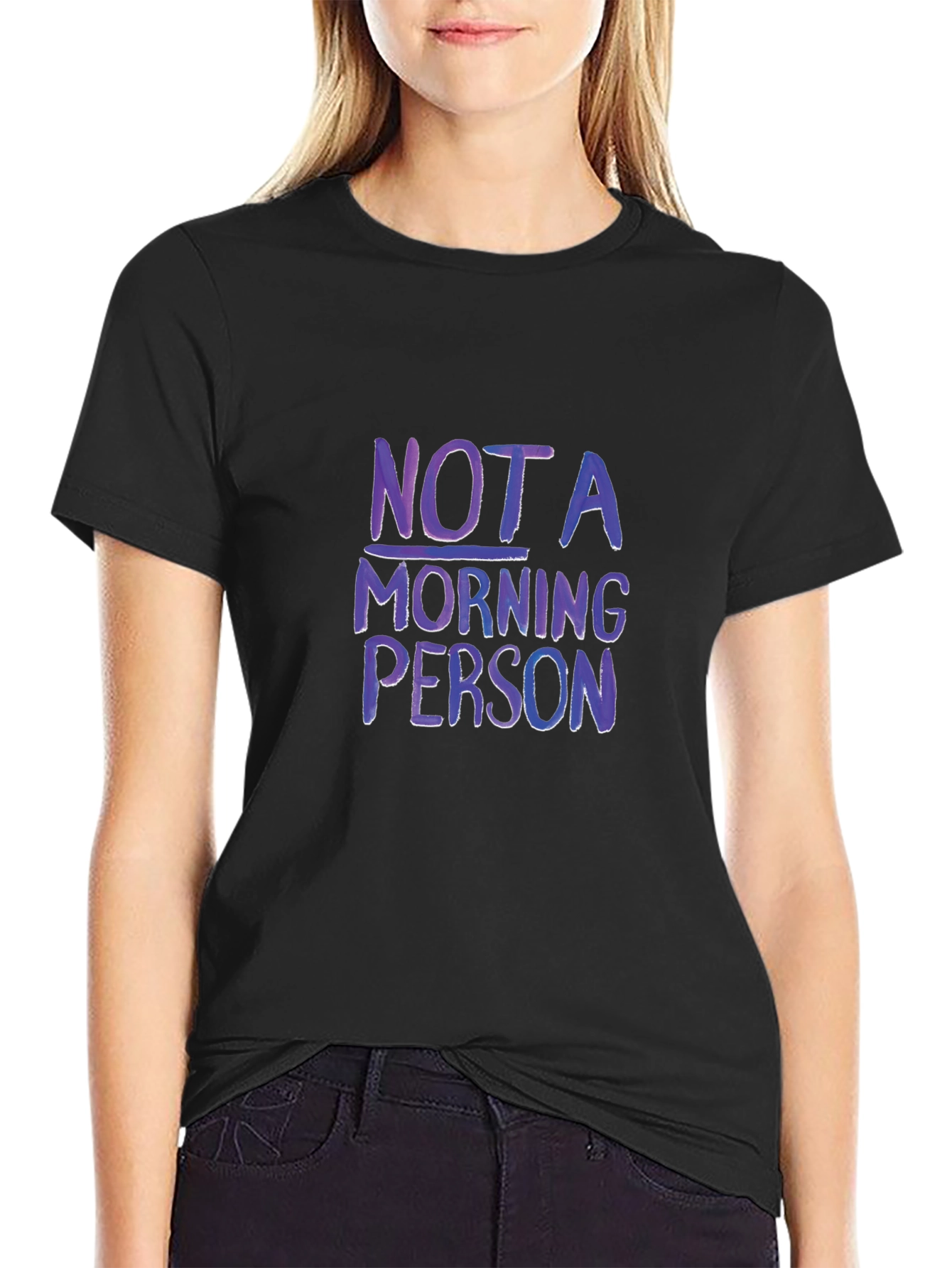 Not a Morning Person T-Shirt Funny Slogan Tee