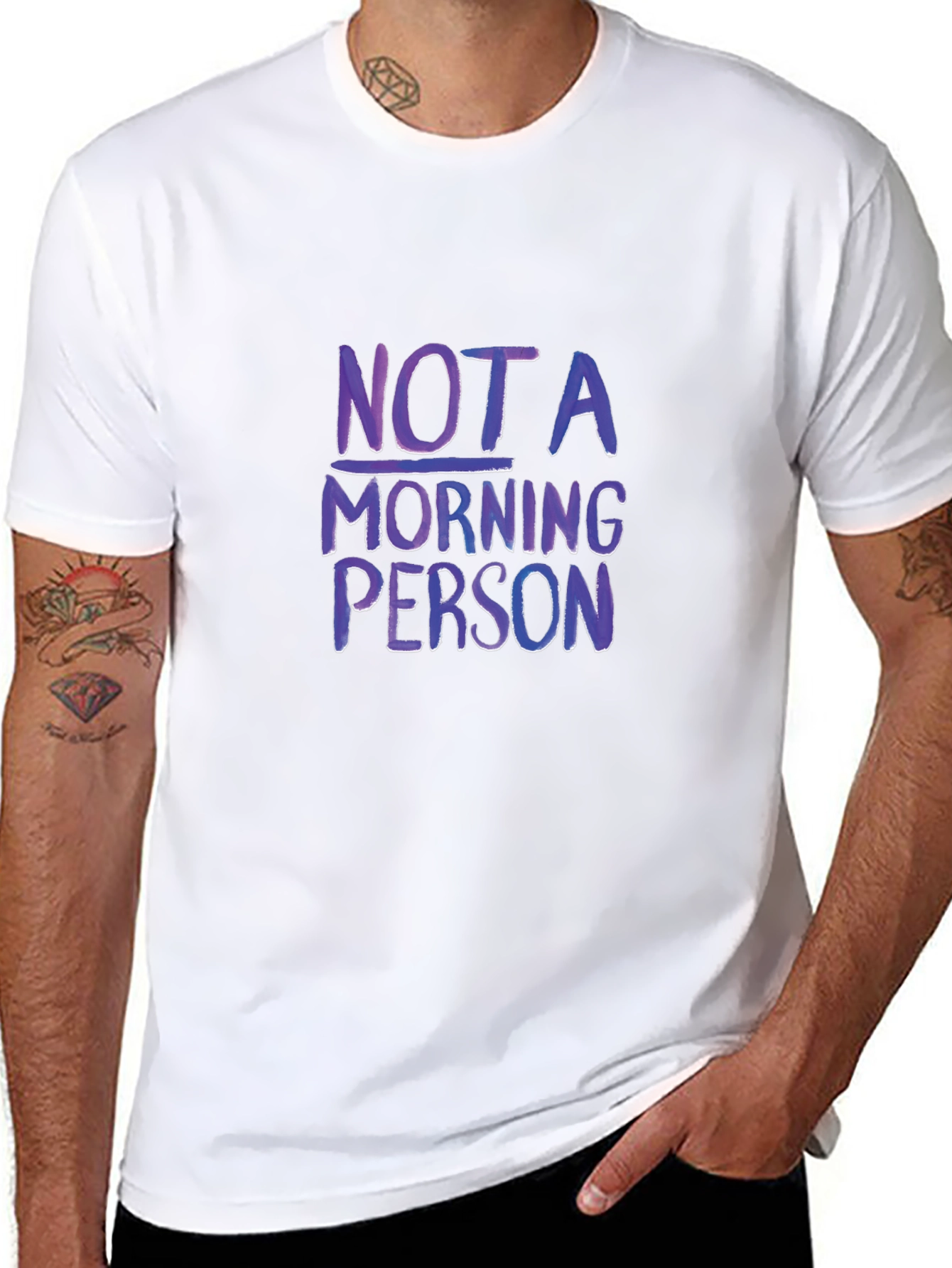 Not a Morning Person T-Shirt Funny Slogan Tee