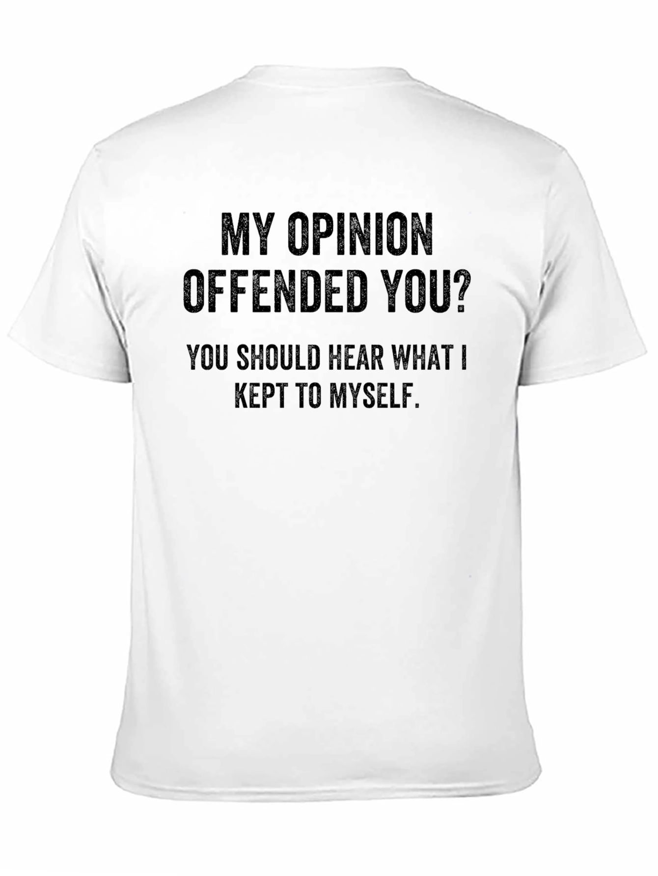 Offensive Opinion Graphic Tee - Black Cotton Shirt