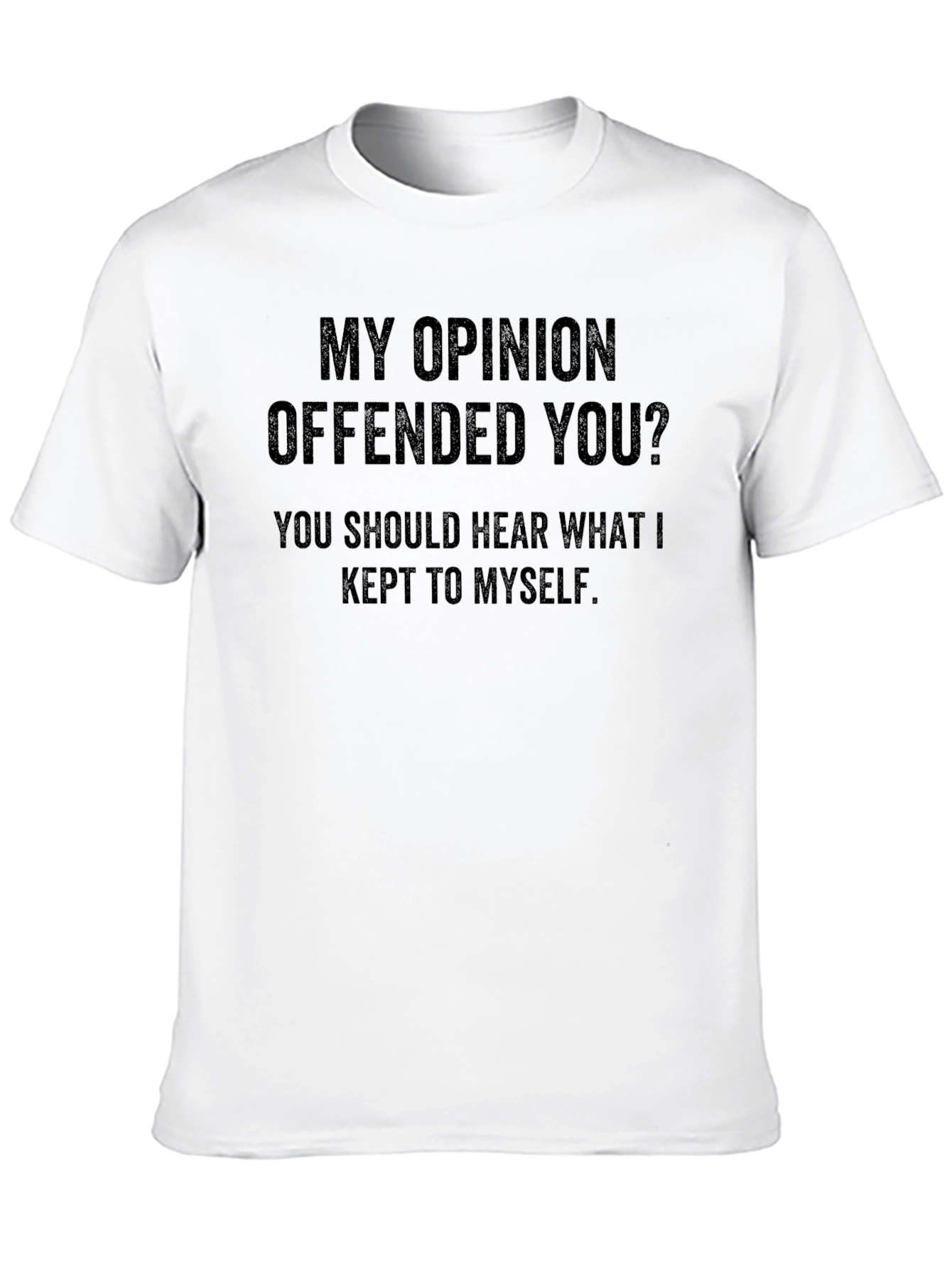 Offensive Opinion Graphic Tee - Black Cotton Shirt