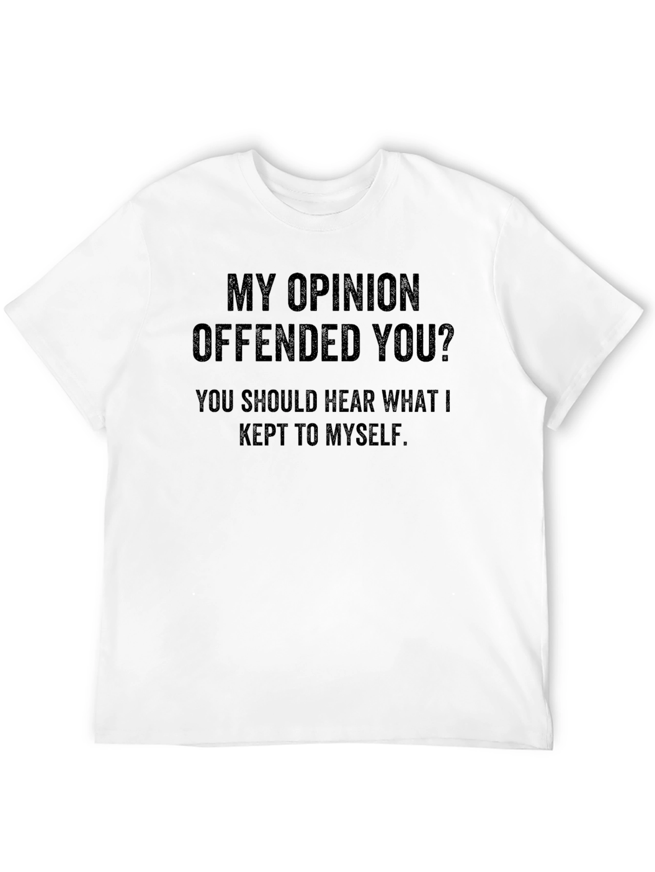 Offensive Opinion Graphic Tee - Black Cotton Shirt