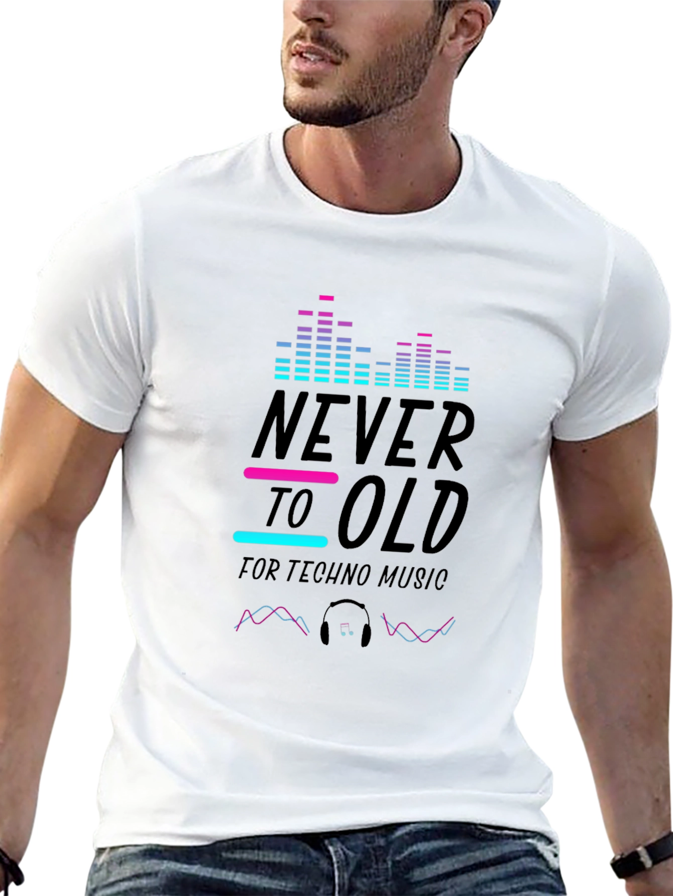Never Too Old Techno Music T-Shirt - Black