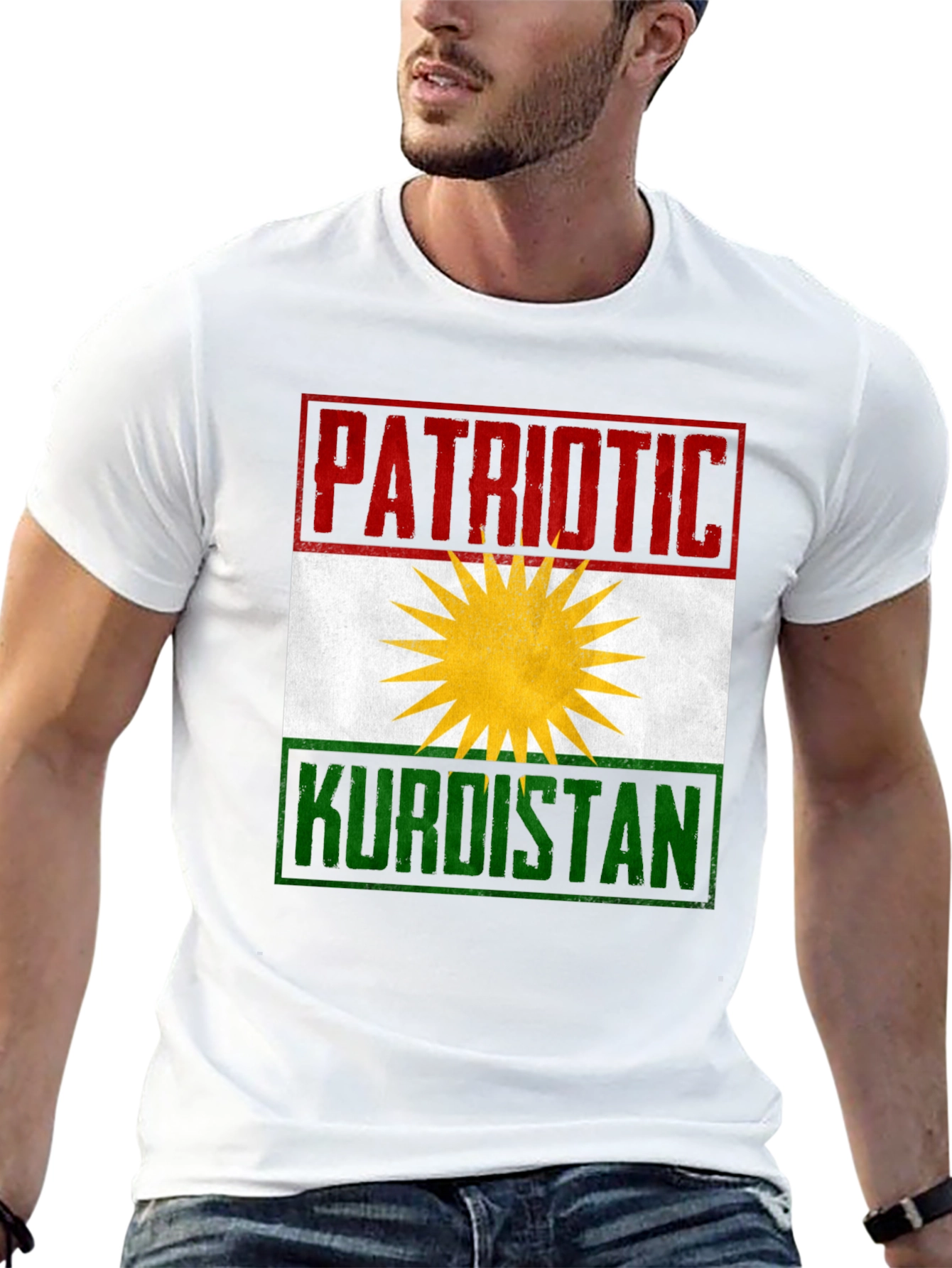 Patriotic Kurdistan Flag Graphic T-Shirt