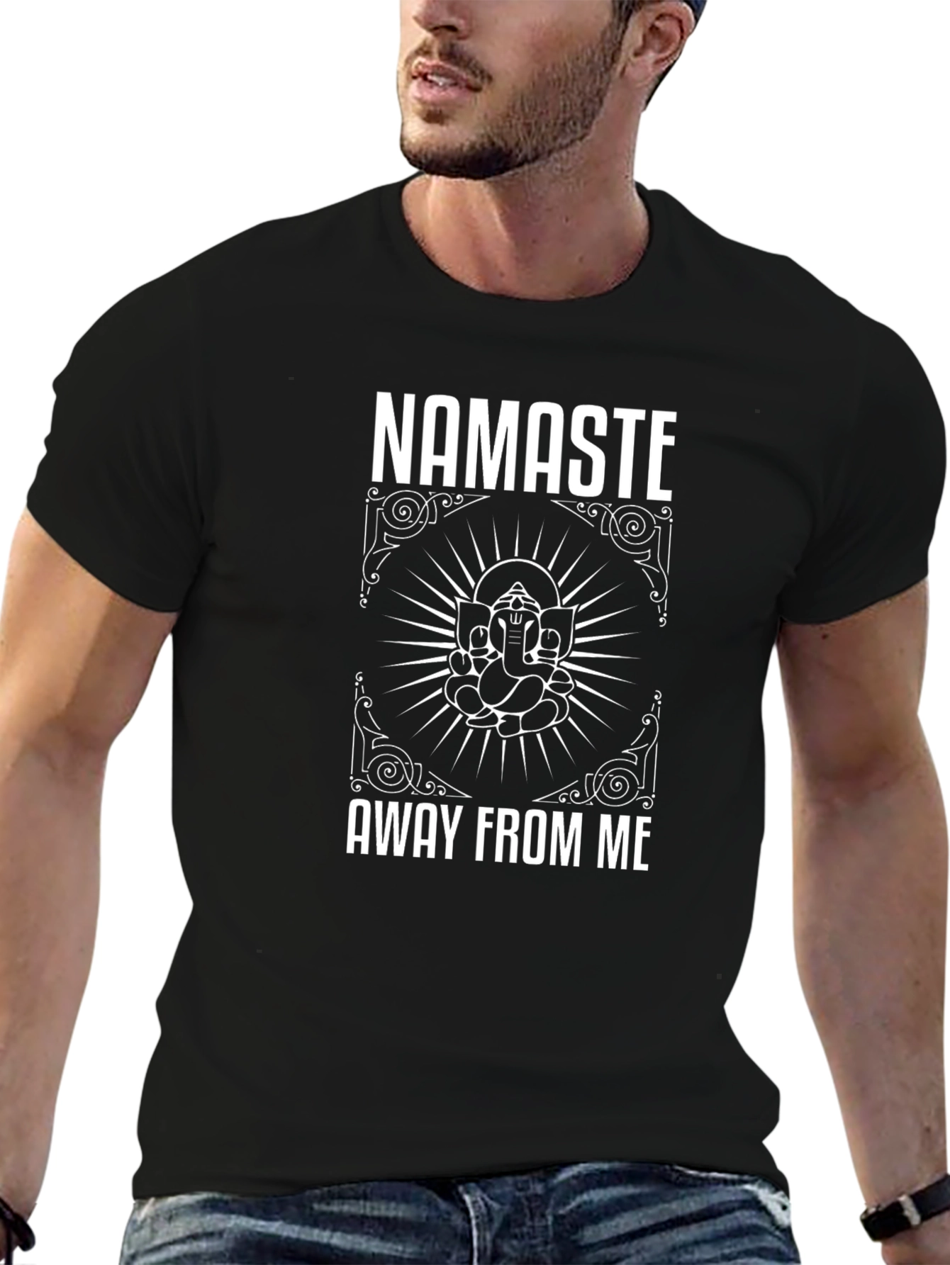 Namaste Away From Me Graphic T-Shirt