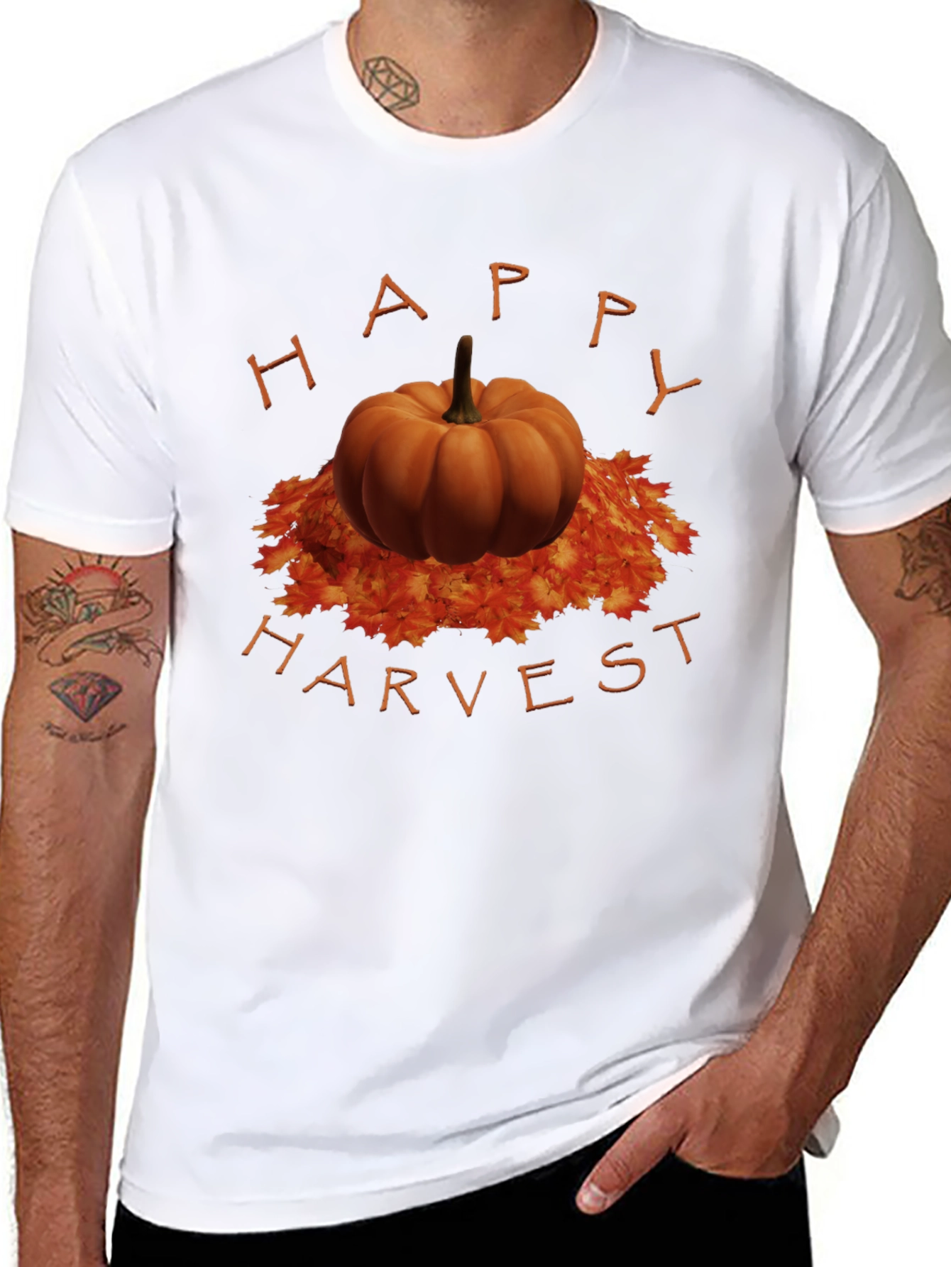 Happy Harvest Pumpkin T-Shirt - Autumn Style
