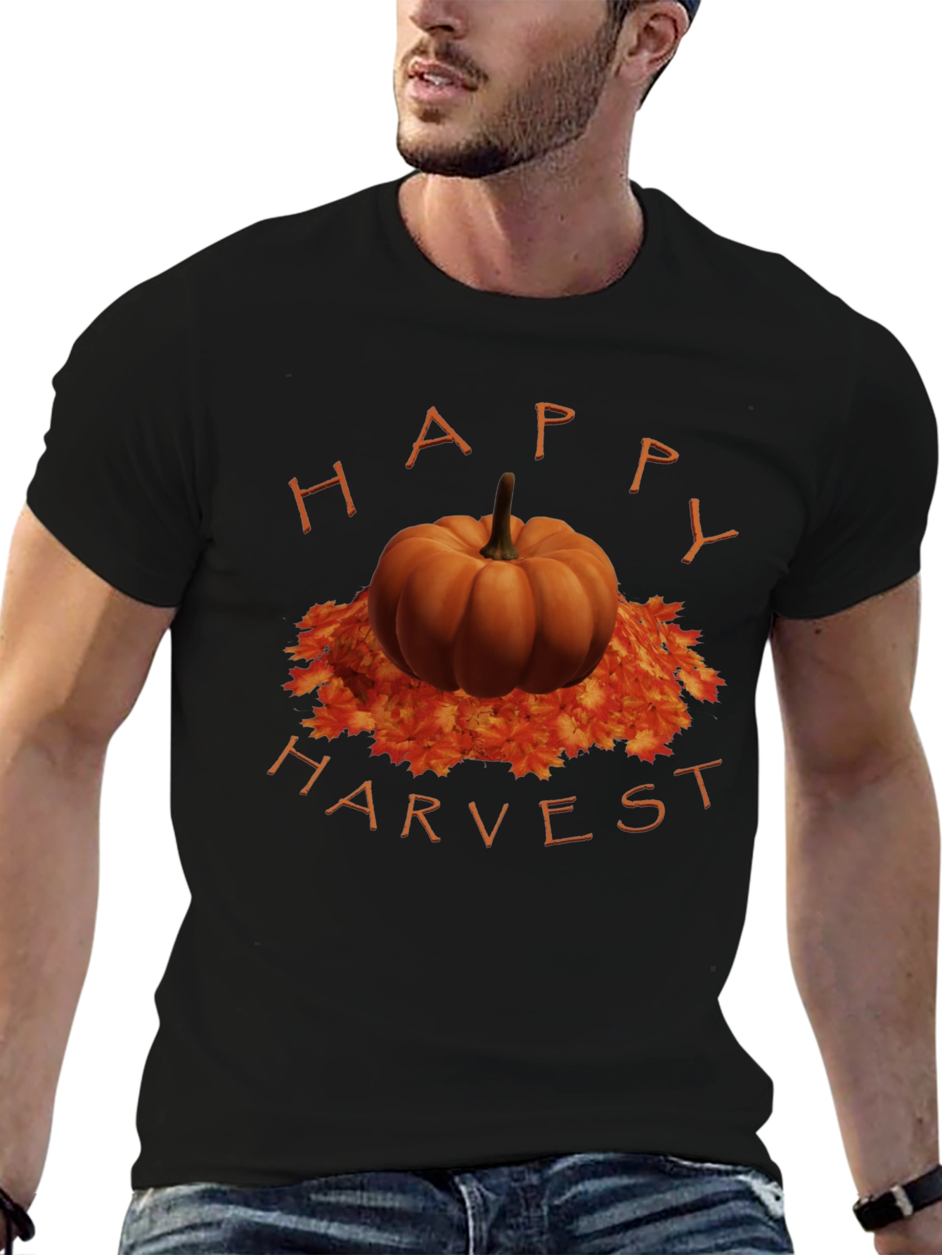 Happy Harvest Pumpkin T-Shirt - Autumn Style