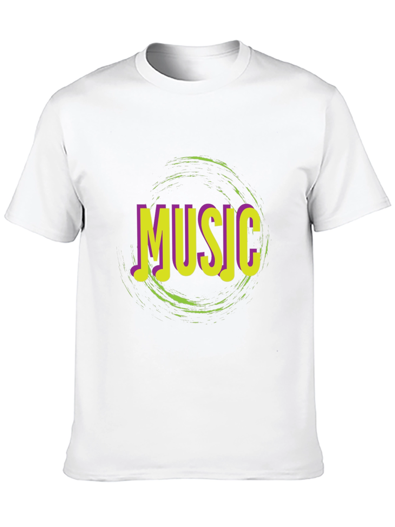 Music Graphic Print Crew Neck T-Shirt