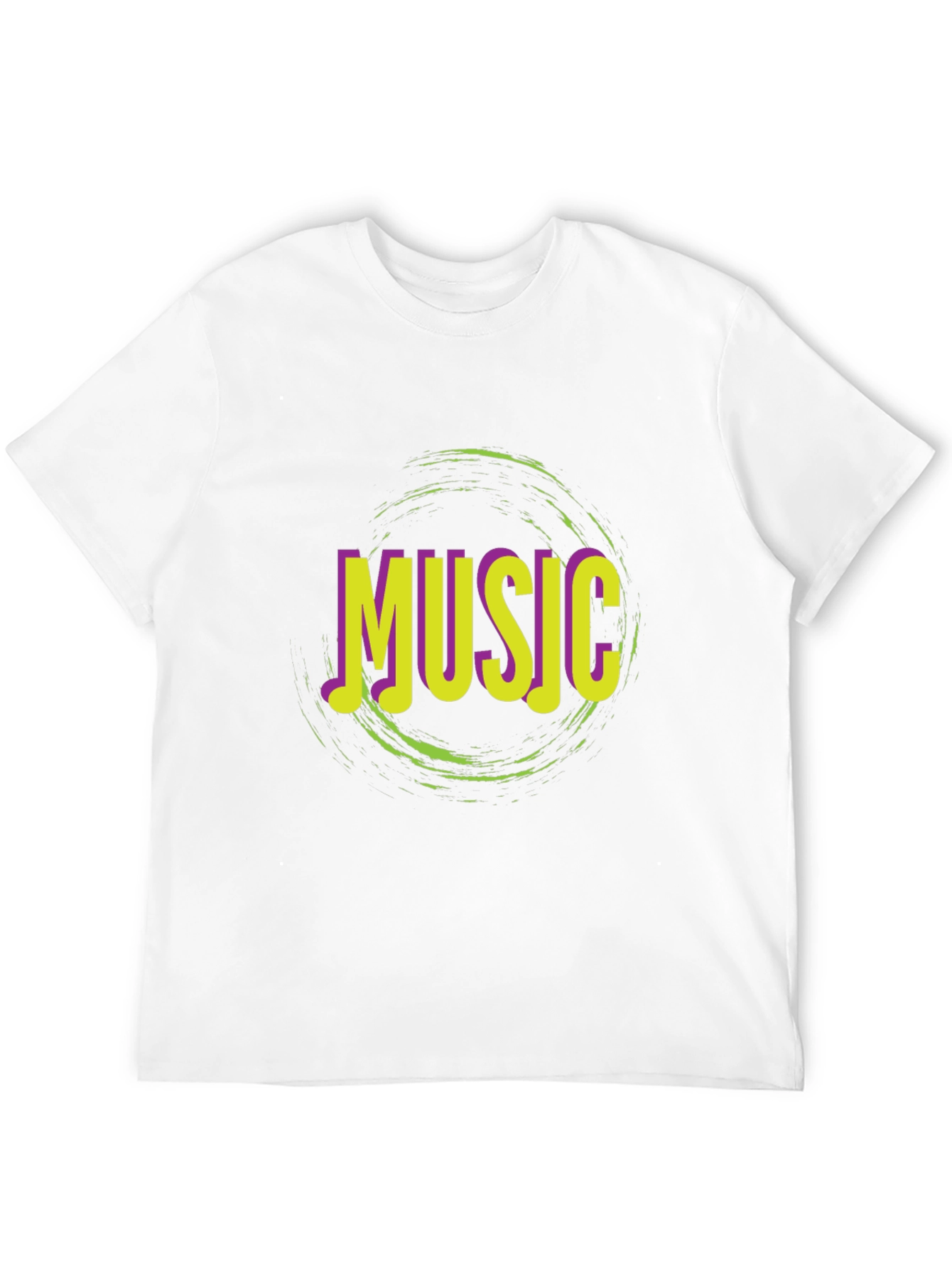 Music Graphic Print Crew Neck T-Shirt