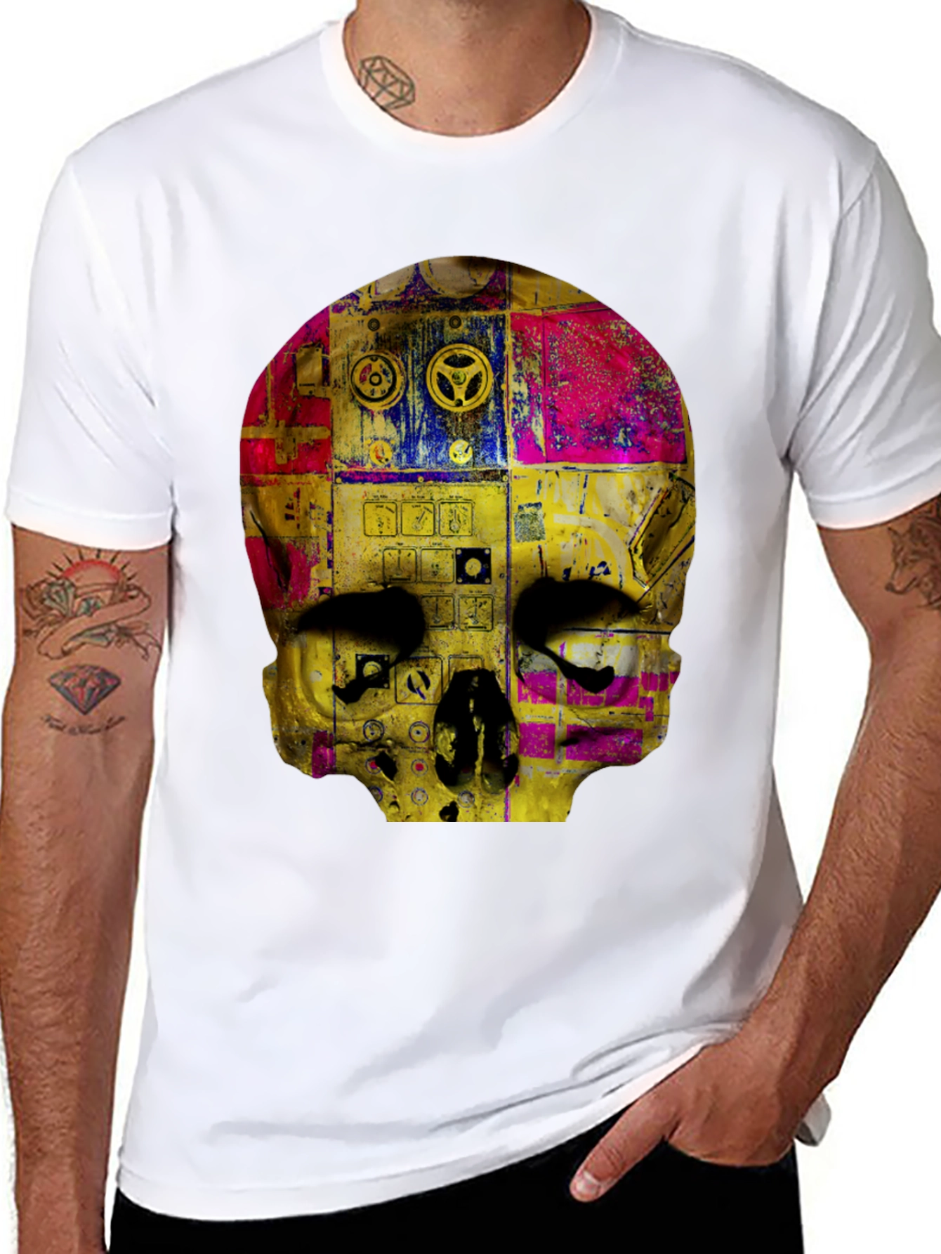 Skull Graphic Print Mens T-Shirt