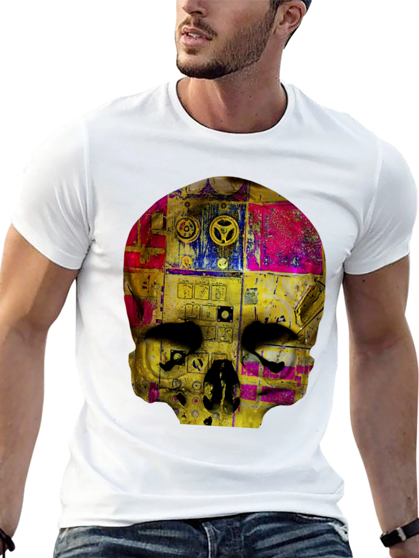 Skull Graphic Print Mens T-Shirt