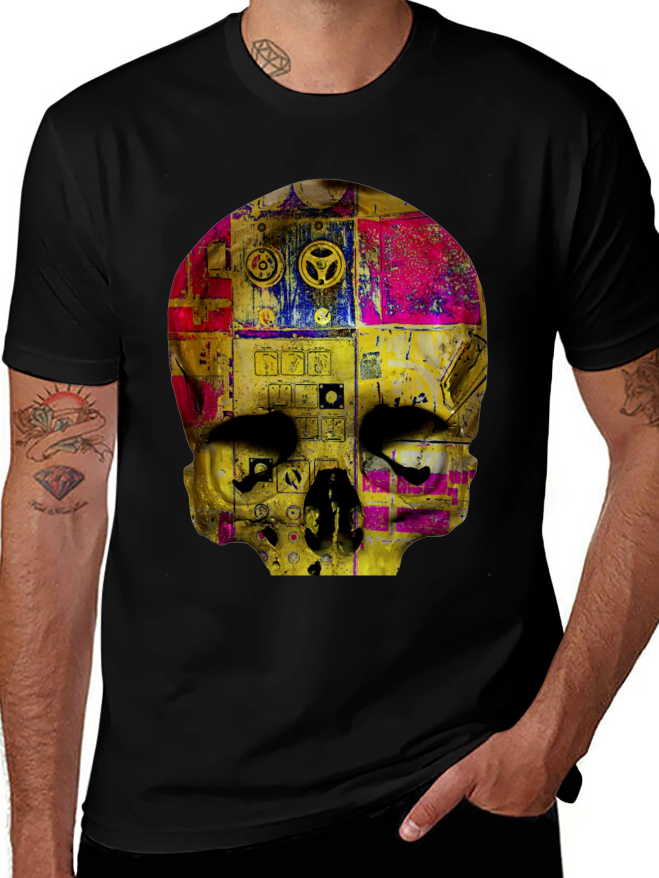 Skull Graphic Print Mens T-Shirt