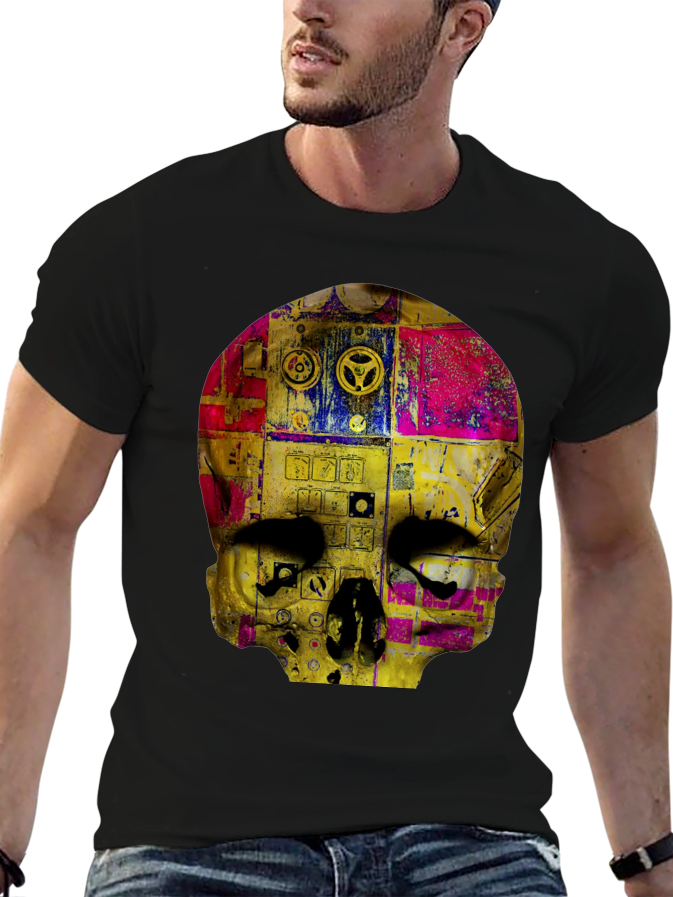 Skull Graphic Print Mens T-Shirt