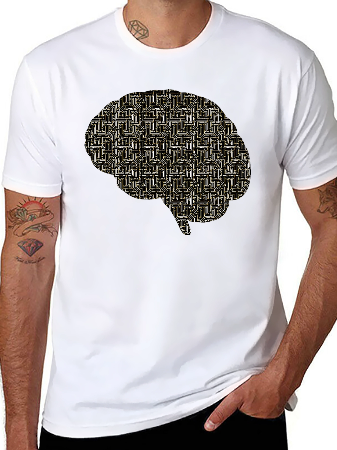 Circuit Board Brain T-Shirt - Geek Chic