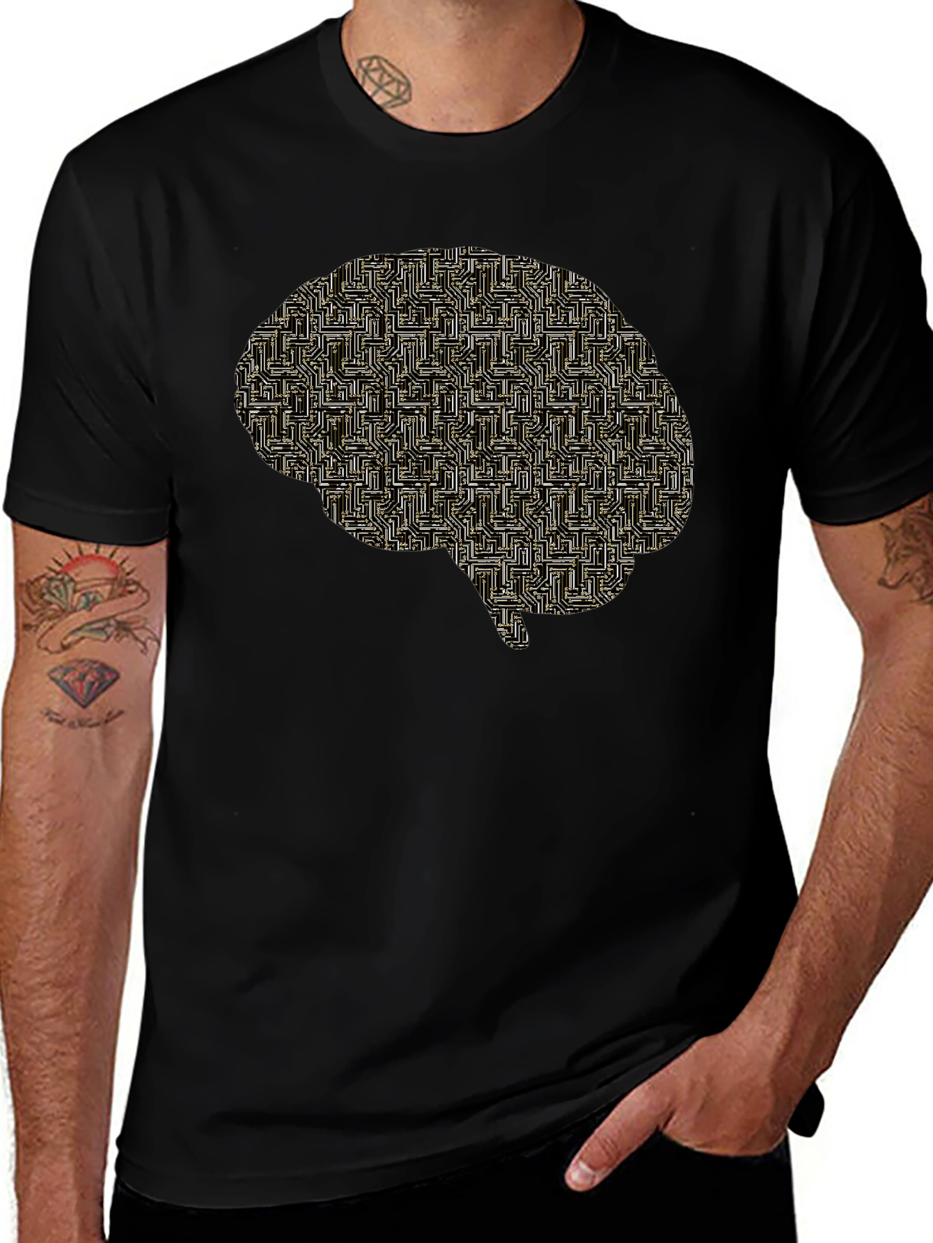 Circuit Board Brain T-Shirt - Geek Chic