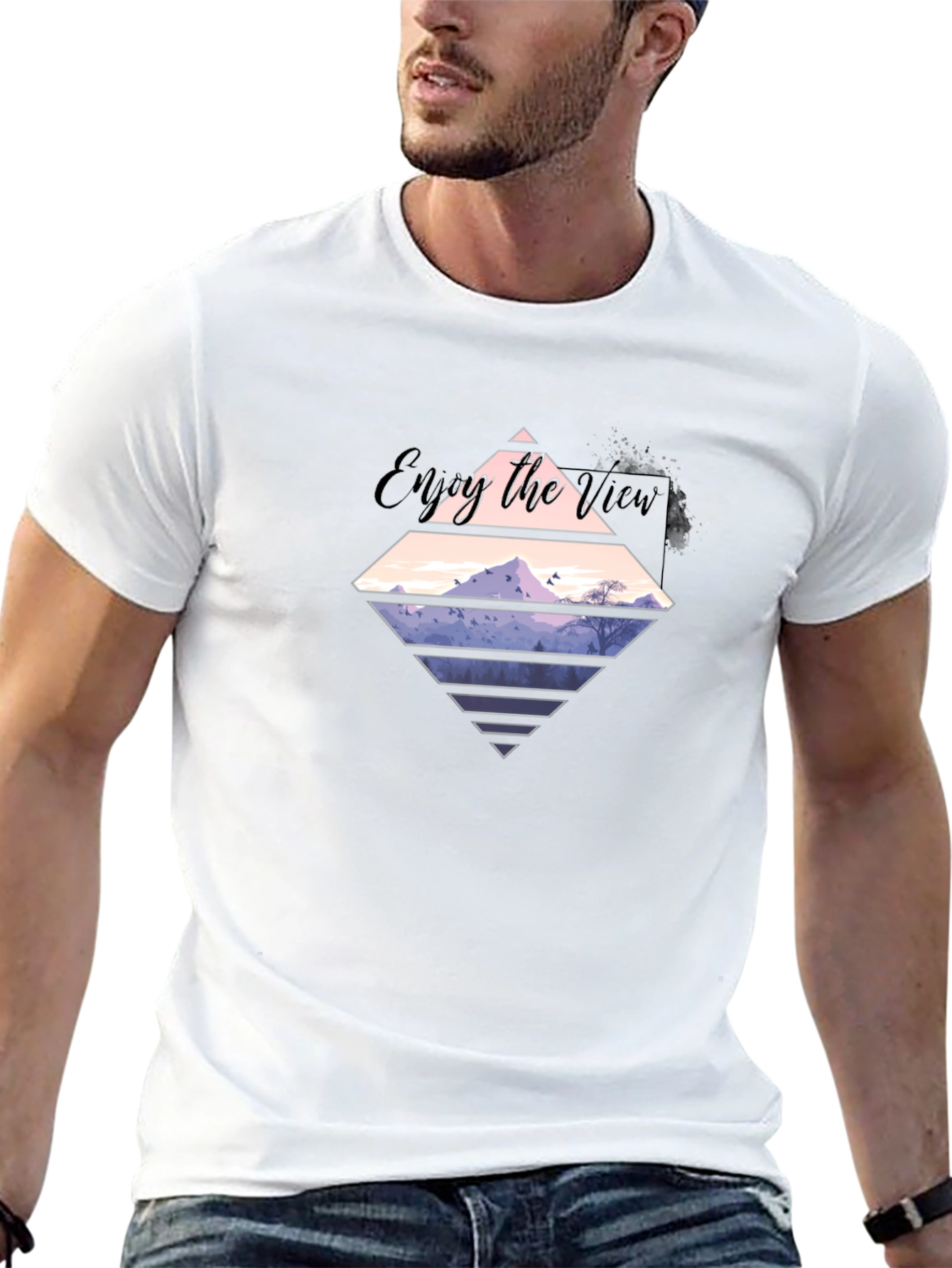 Enjoy the View Graphic Tee - Mens Black T-Shirt