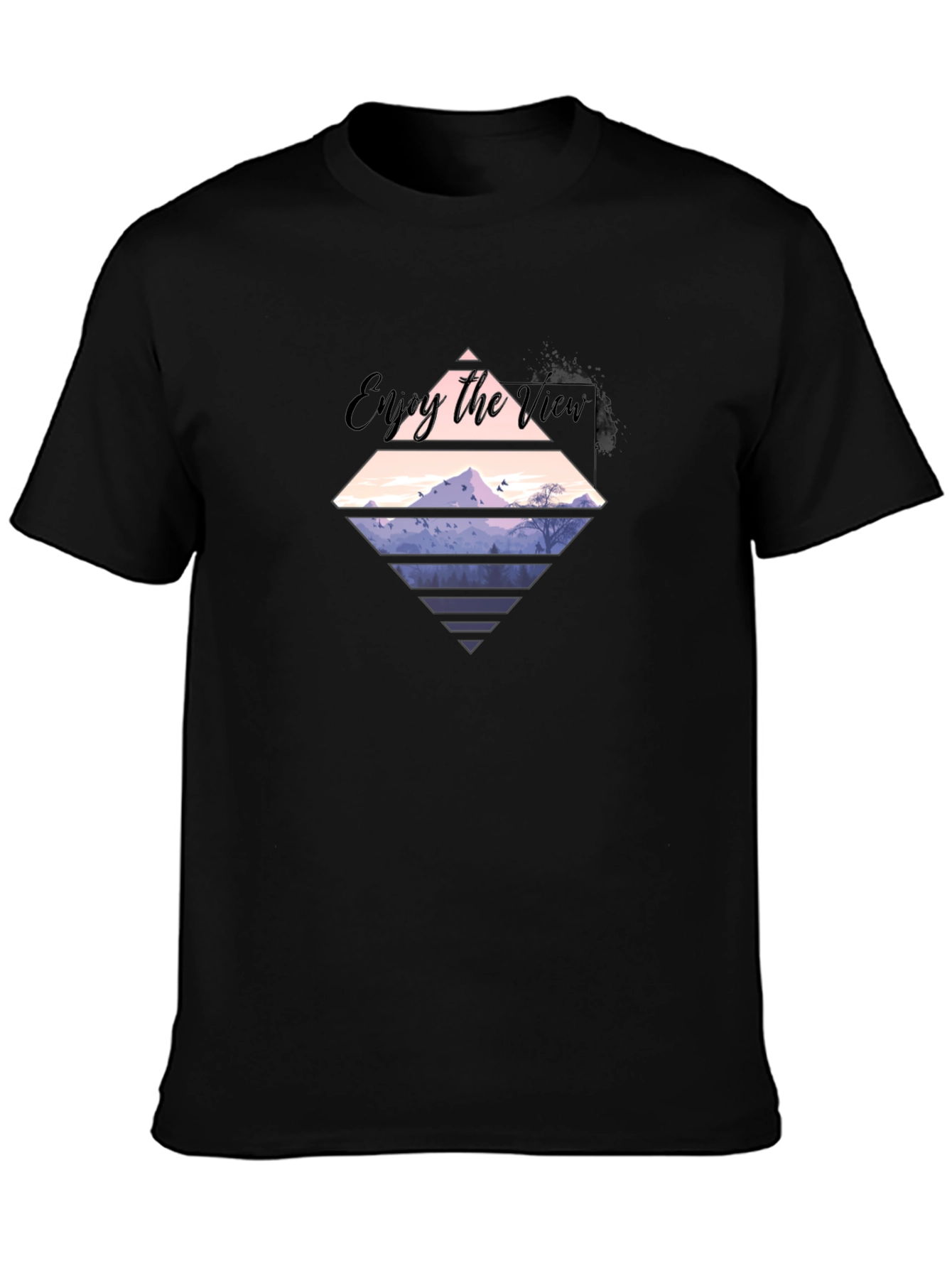 Enjoy the View Graphic Tee - Mens Black T-Shirt