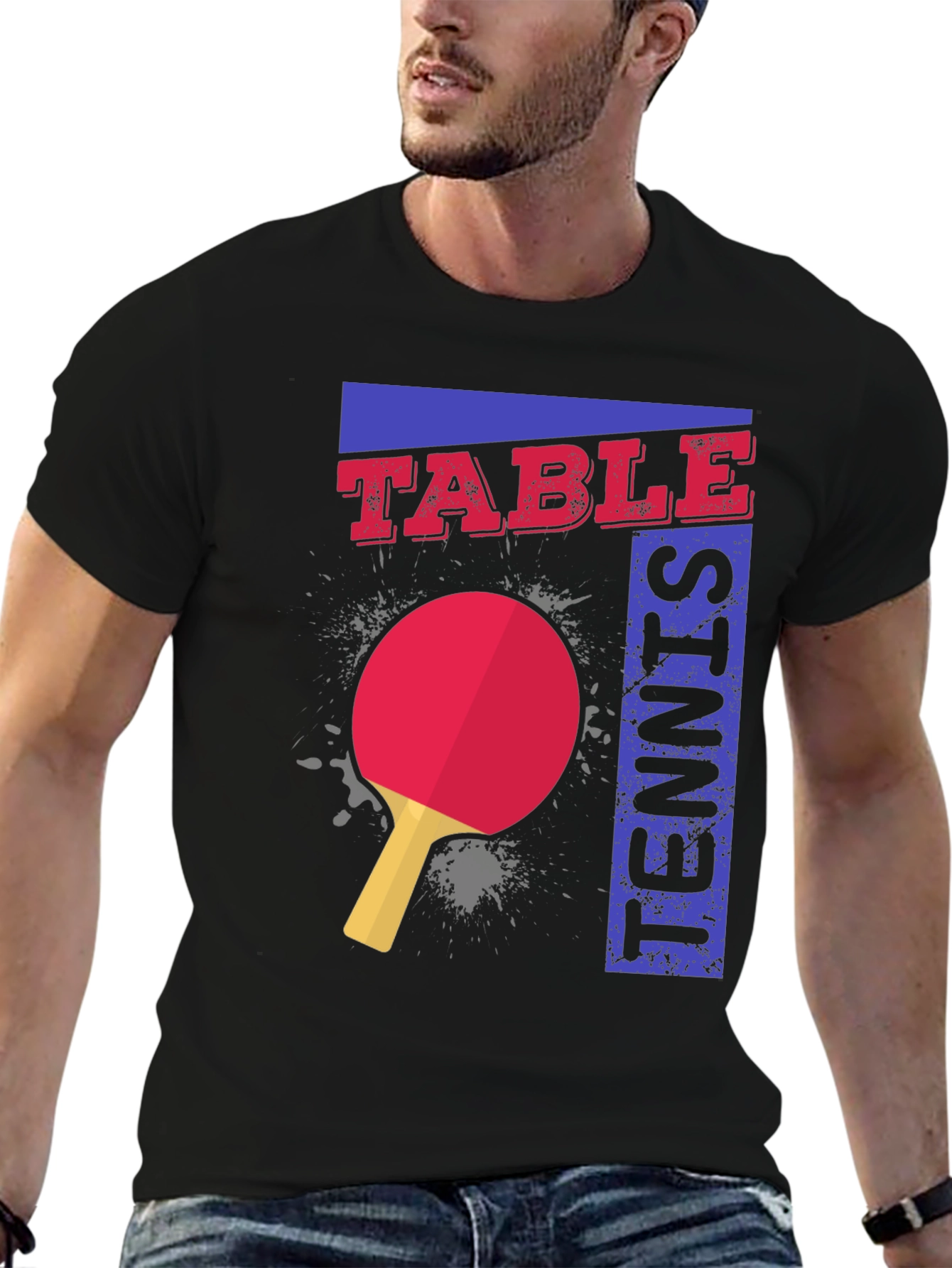 Table Tennis Graphic Tee - Sporty Casual Style