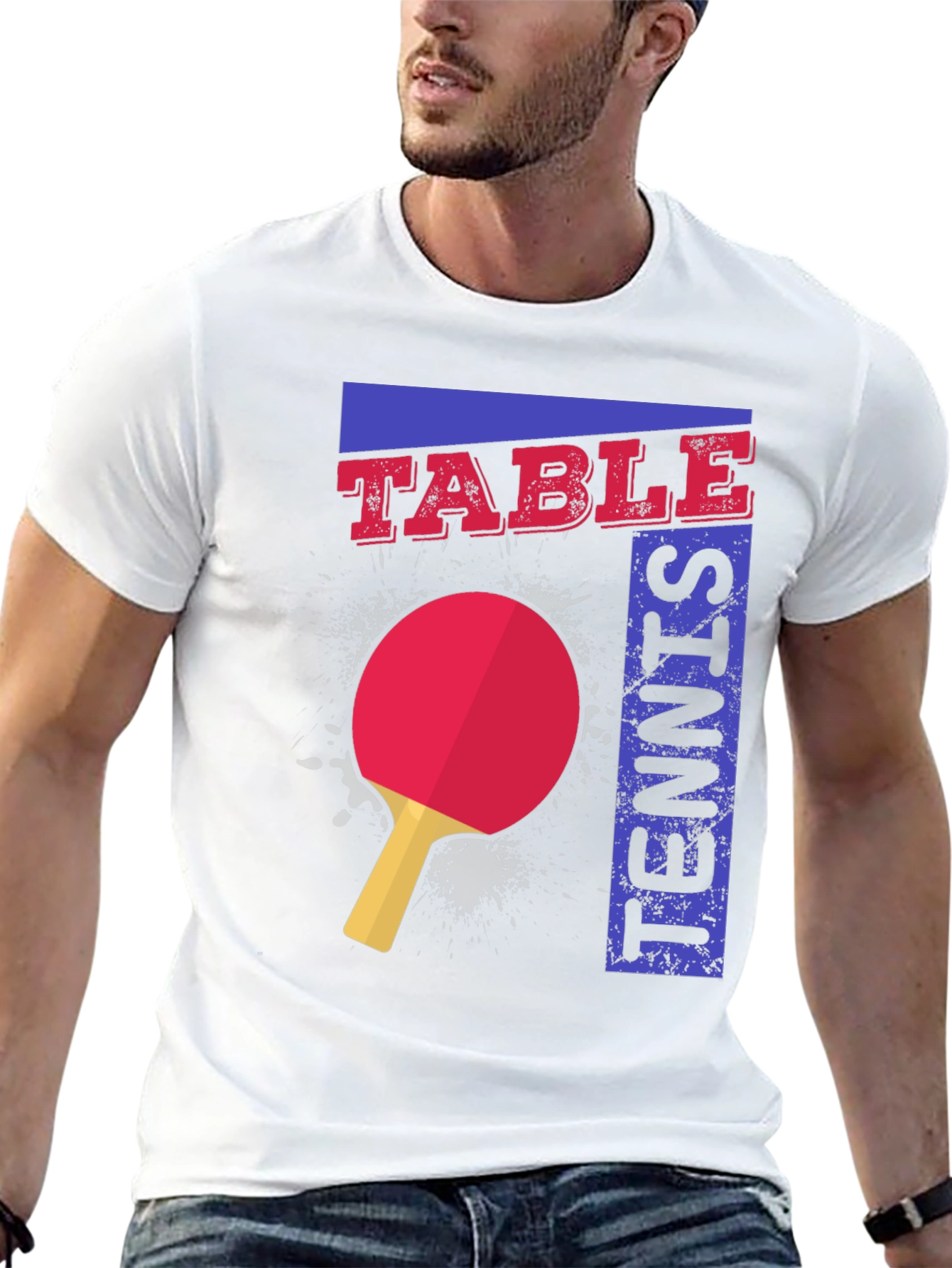 Table Tennis Graphic Tee - Sporty Casual Style