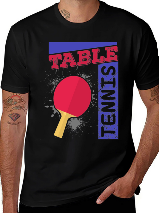 Table Tennis Graphic Tee - Sporty Casual Style