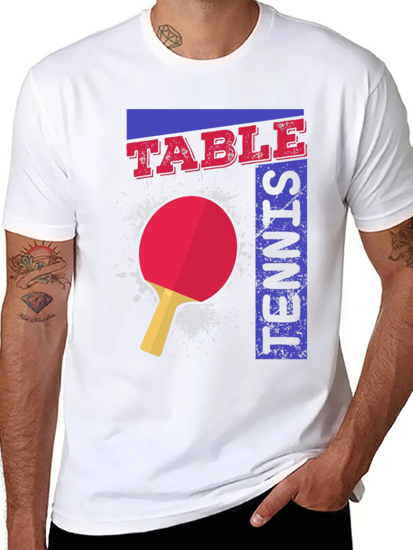 Table Tennis Graphic Tee - Sporty Casual Style