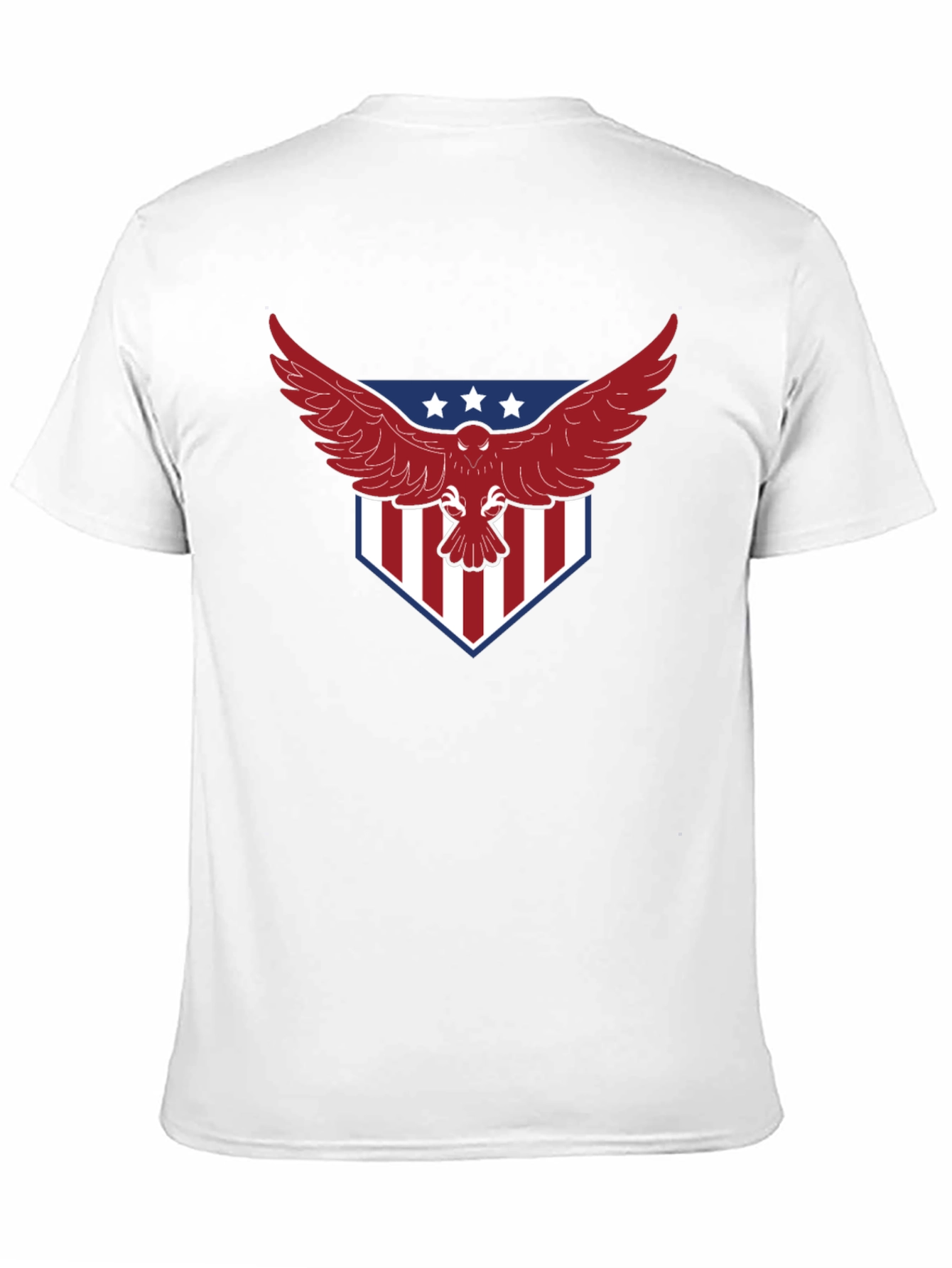 Patriotic Eagle Graphic Print T-Shirt