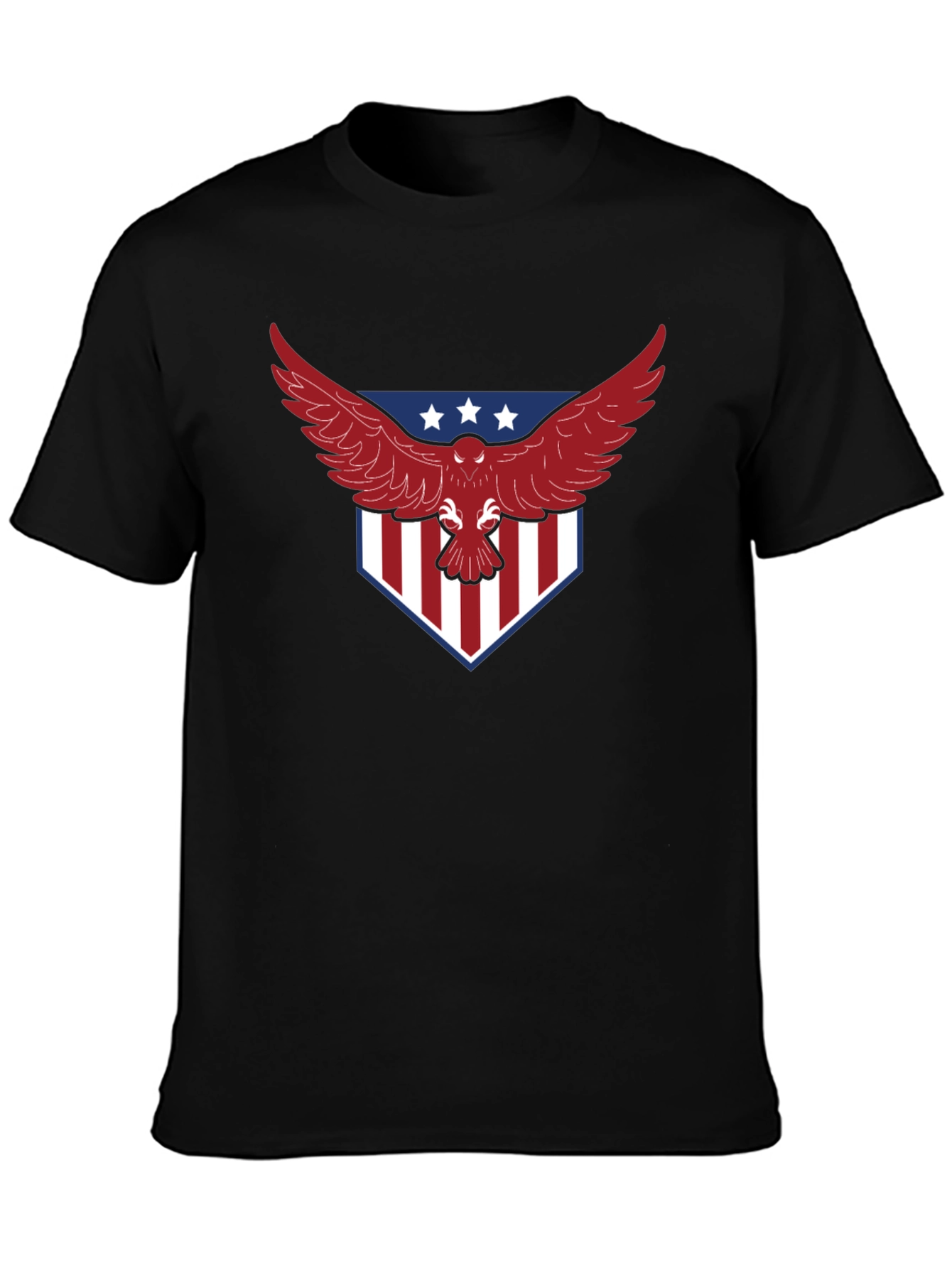 Patriotic Eagle Graphic Print T-Shirt