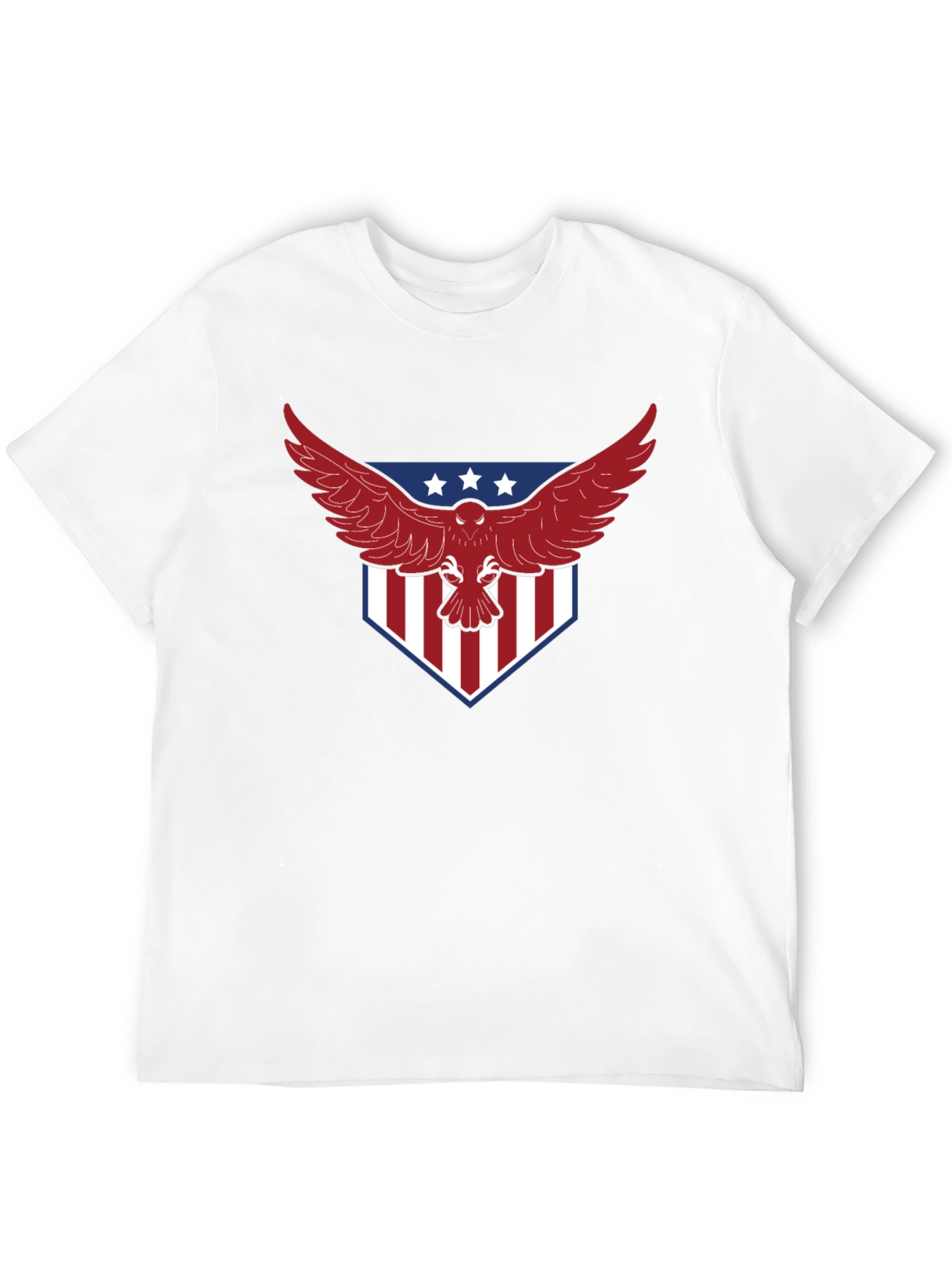 Patriotic Eagle Graphic Print T-Shirt