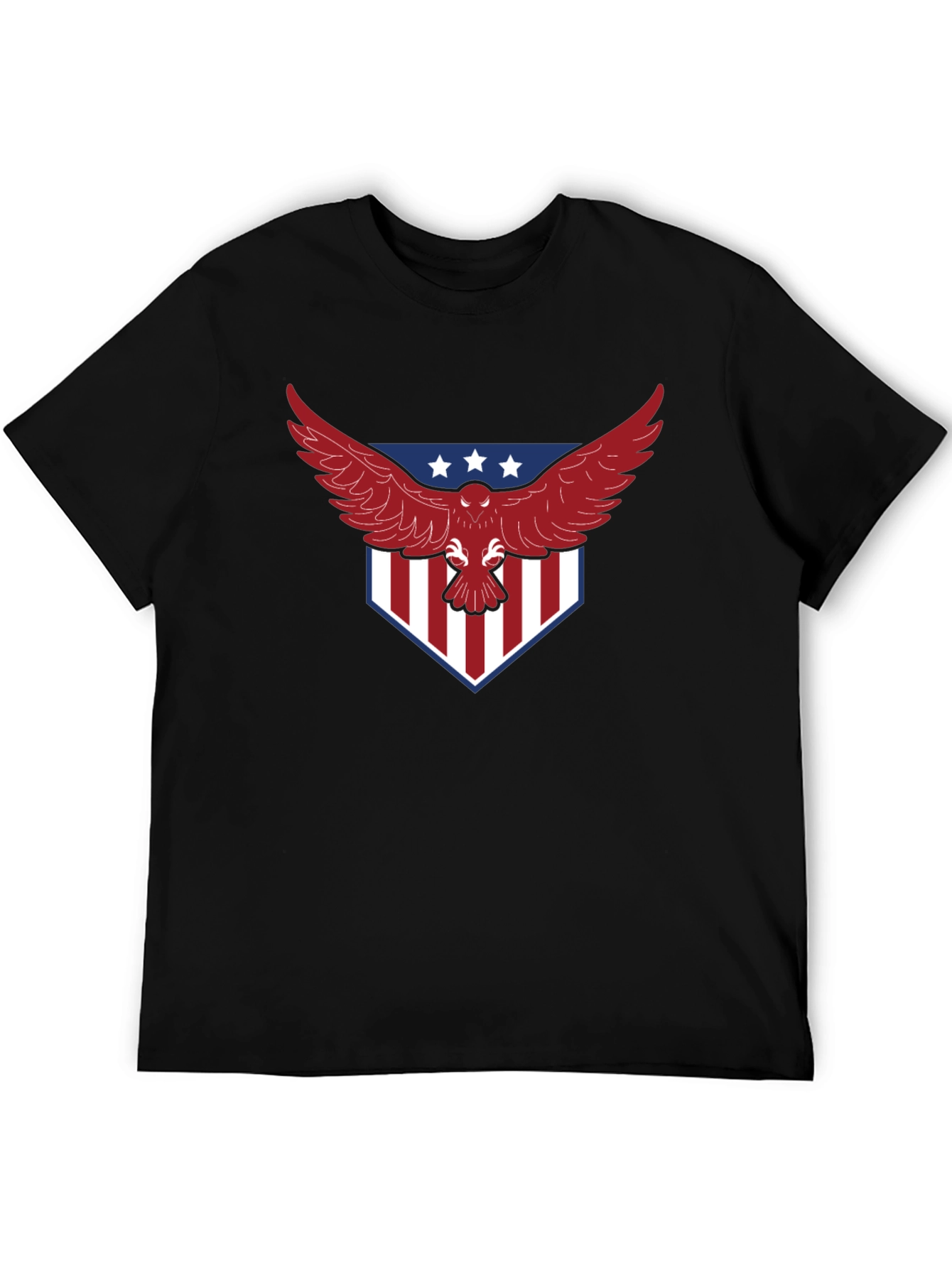 Patriotic Eagle Graphic Print T-Shirt