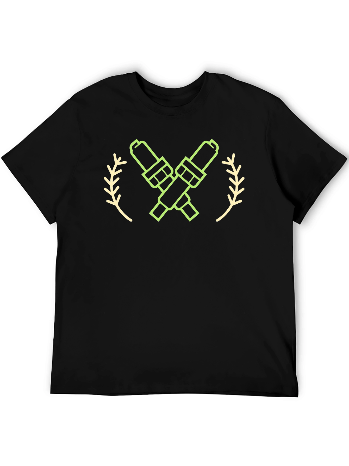 Spark Plug Graphic Tee - Black Crew Neck