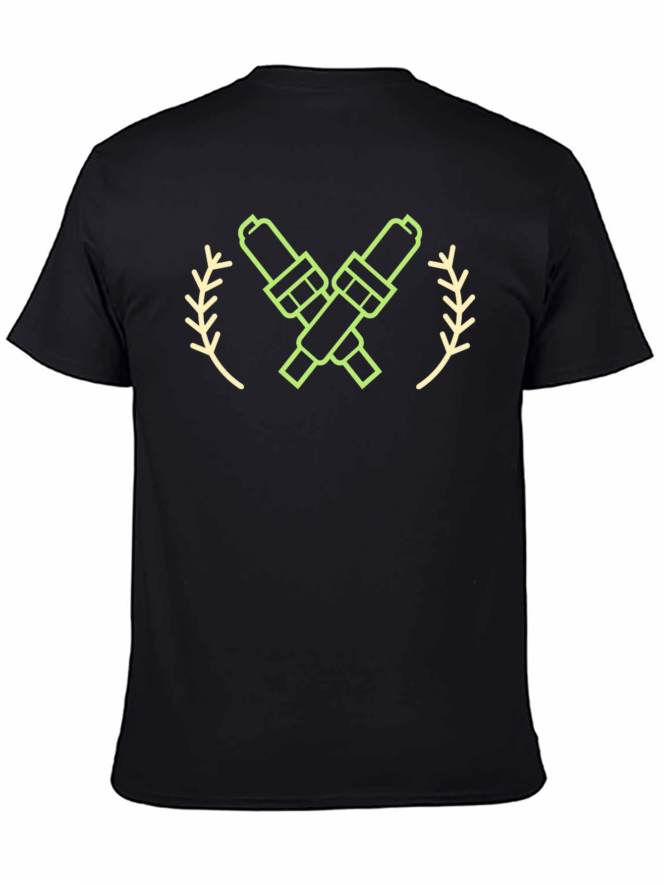Spark Plug Graphic Tee - Black Crew Neck