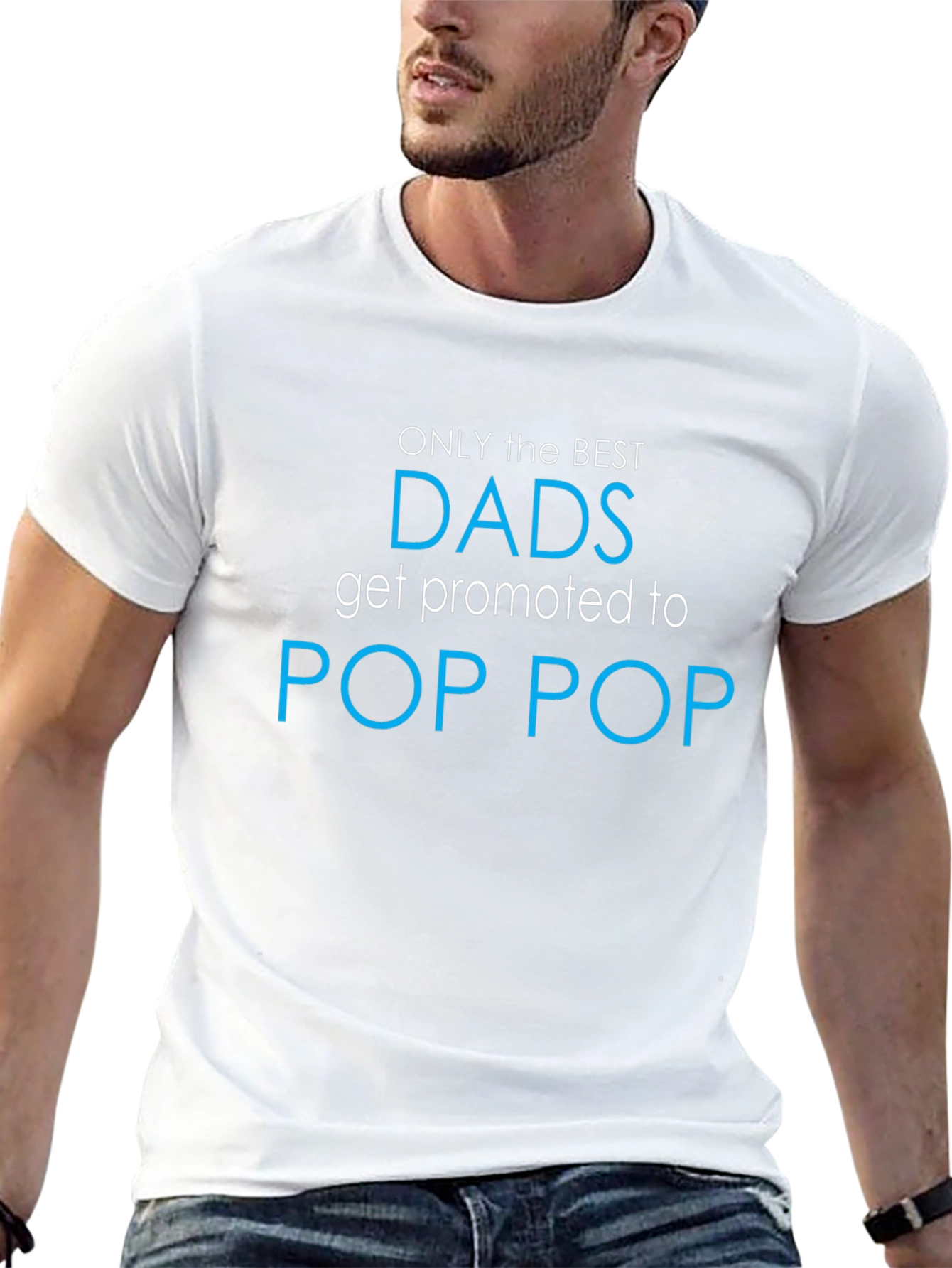 Best Dads Promoted to Pop Pop T-Shirt - Black