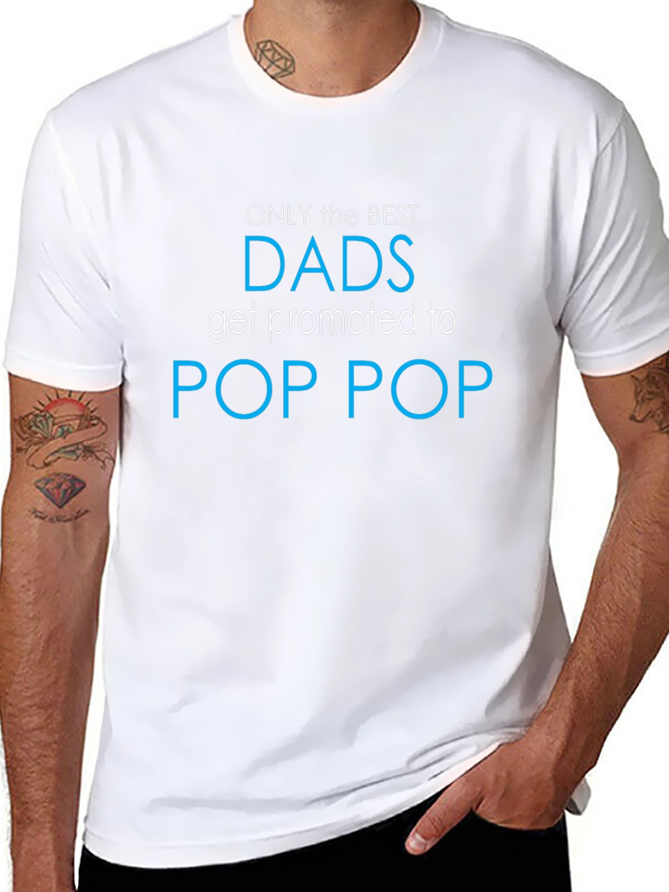 Best Dads Promoted to Pop Pop T-Shirt - Black