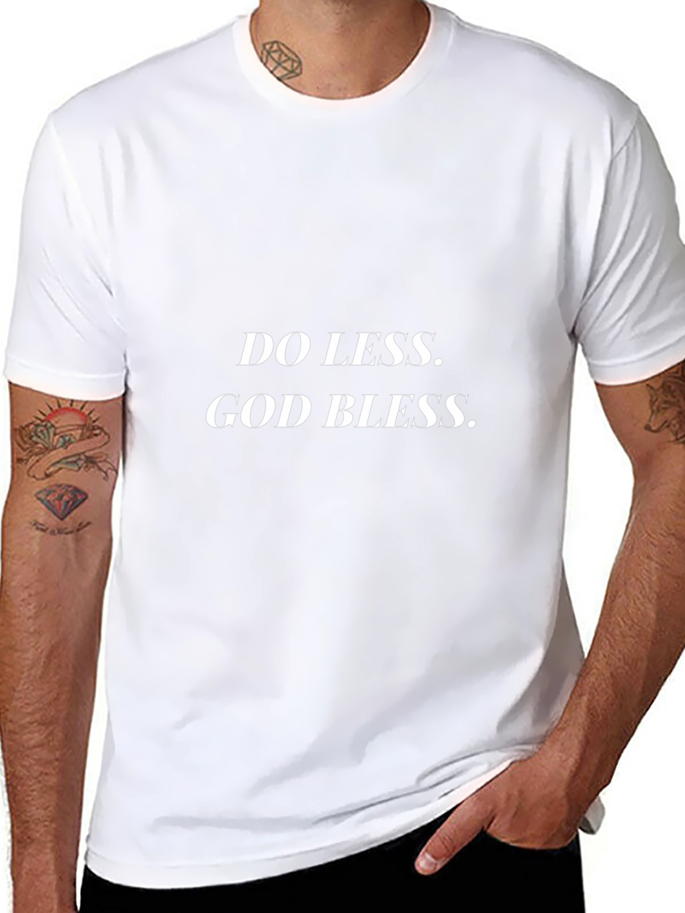 Do Less God Bless Black Graphic Tee Shirt