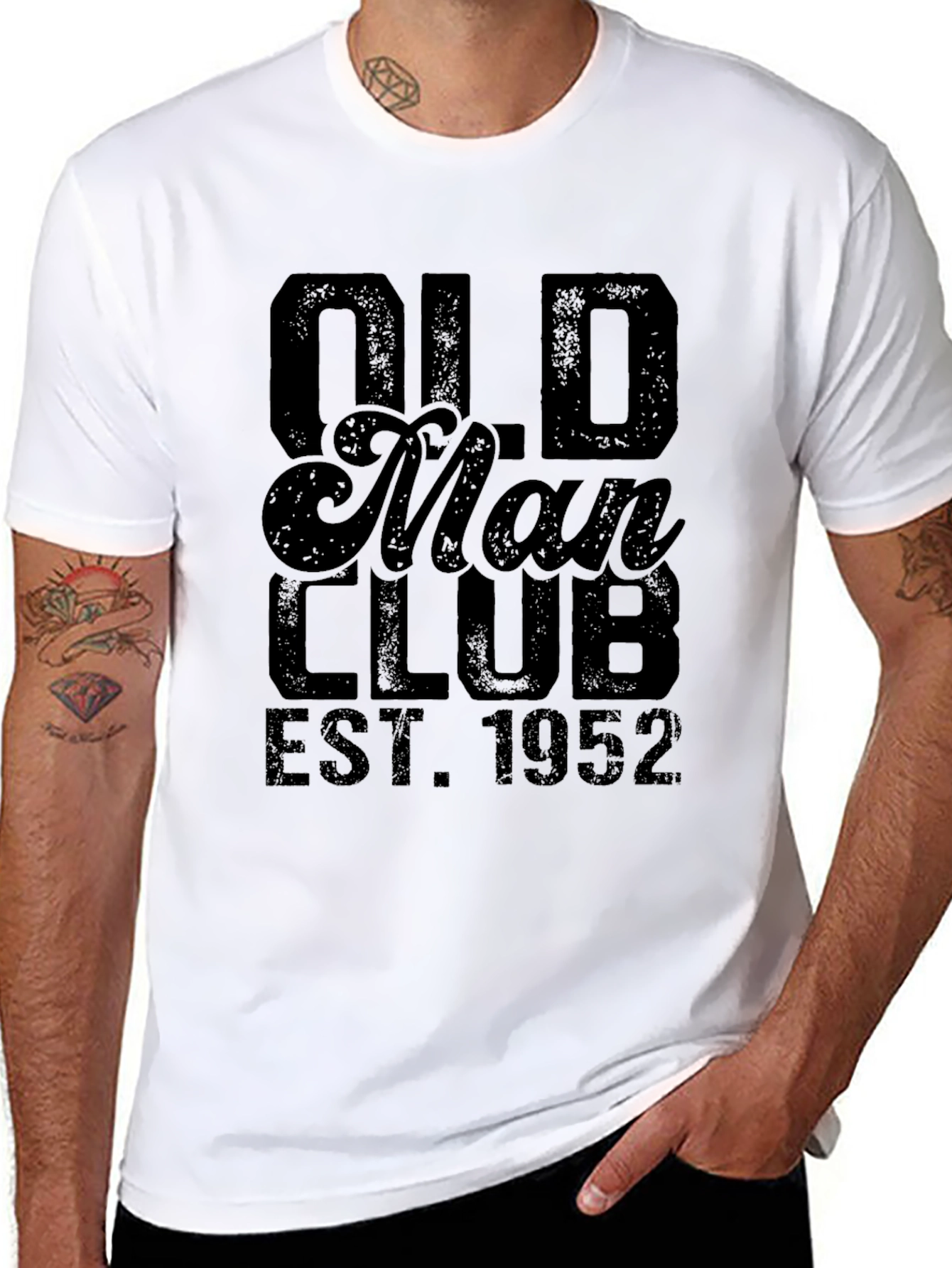 Old Man Club Est. 1952 Black Graphic Tee