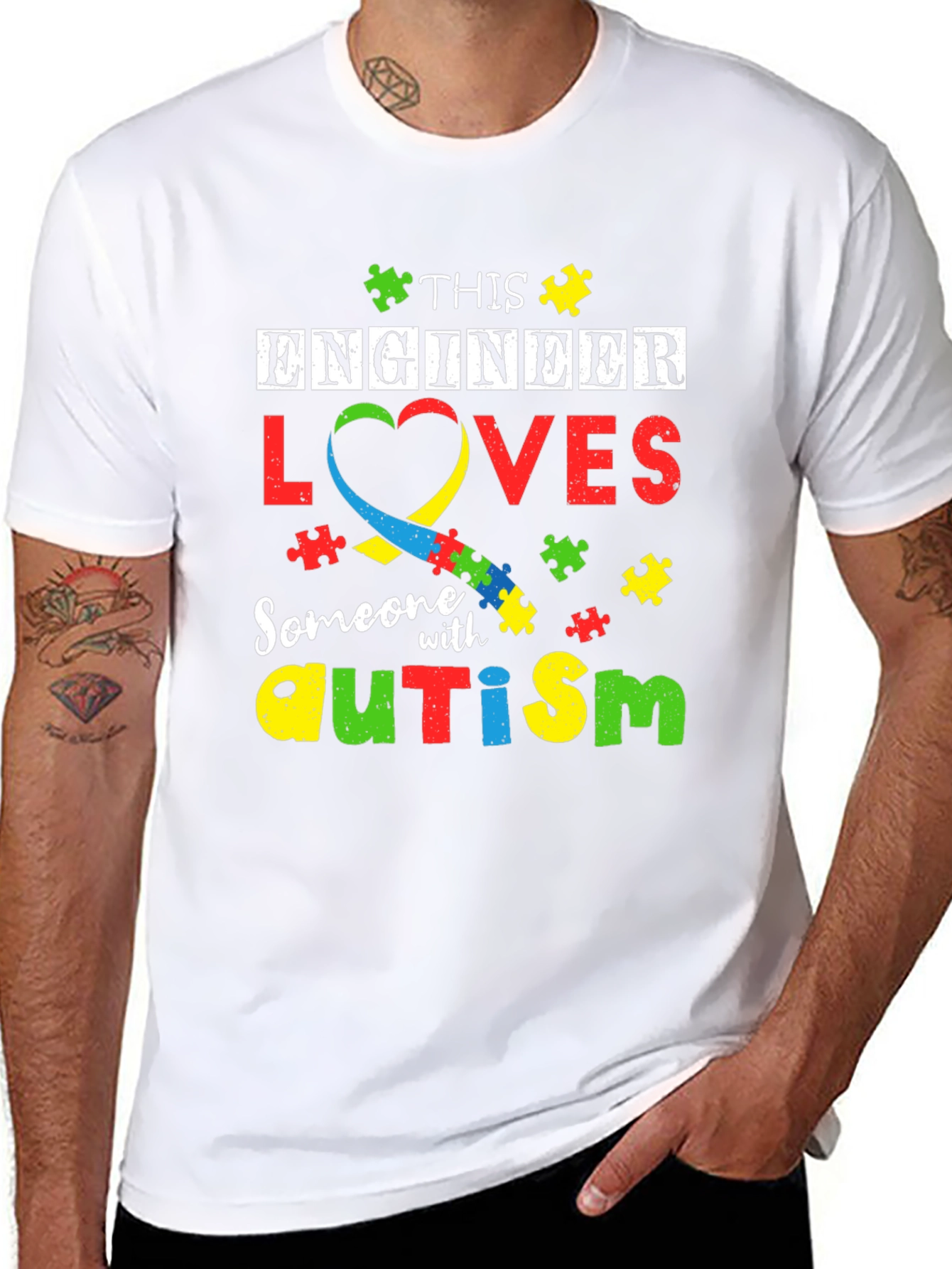 Engineer Autism Awareness T-Shirt