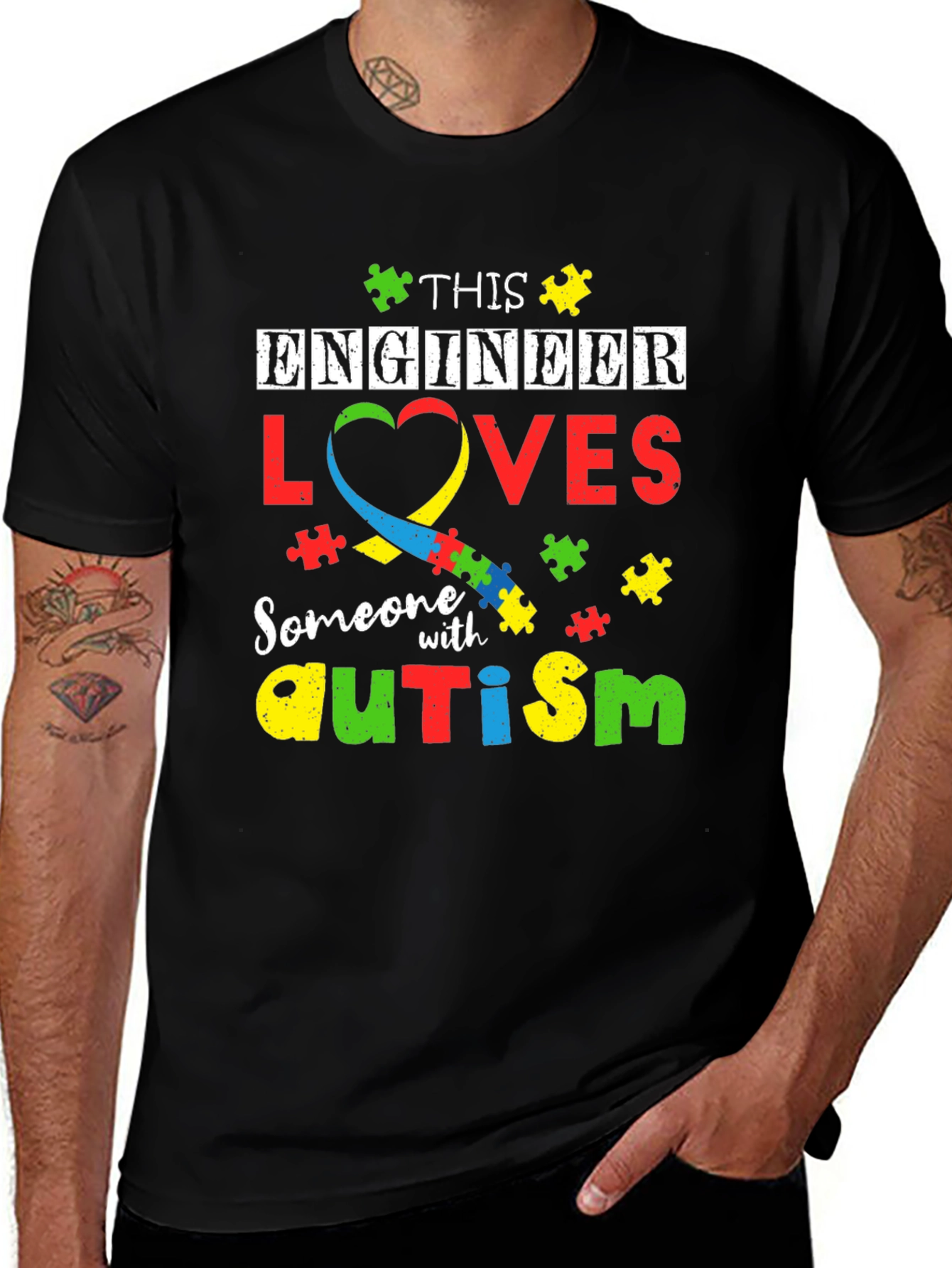 Engineer Autism Awareness T-Shirt
