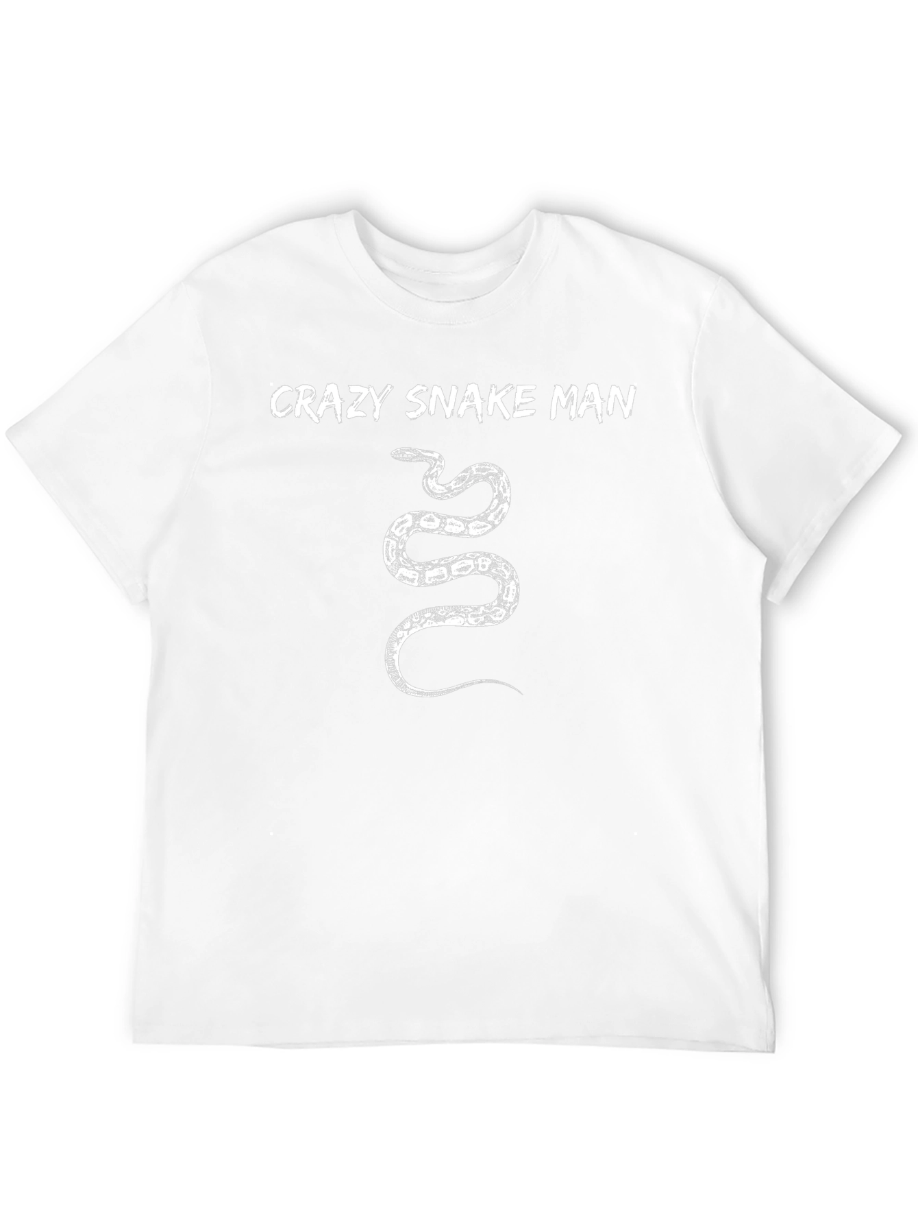 Crazy Snake Man Black T-Shirt
