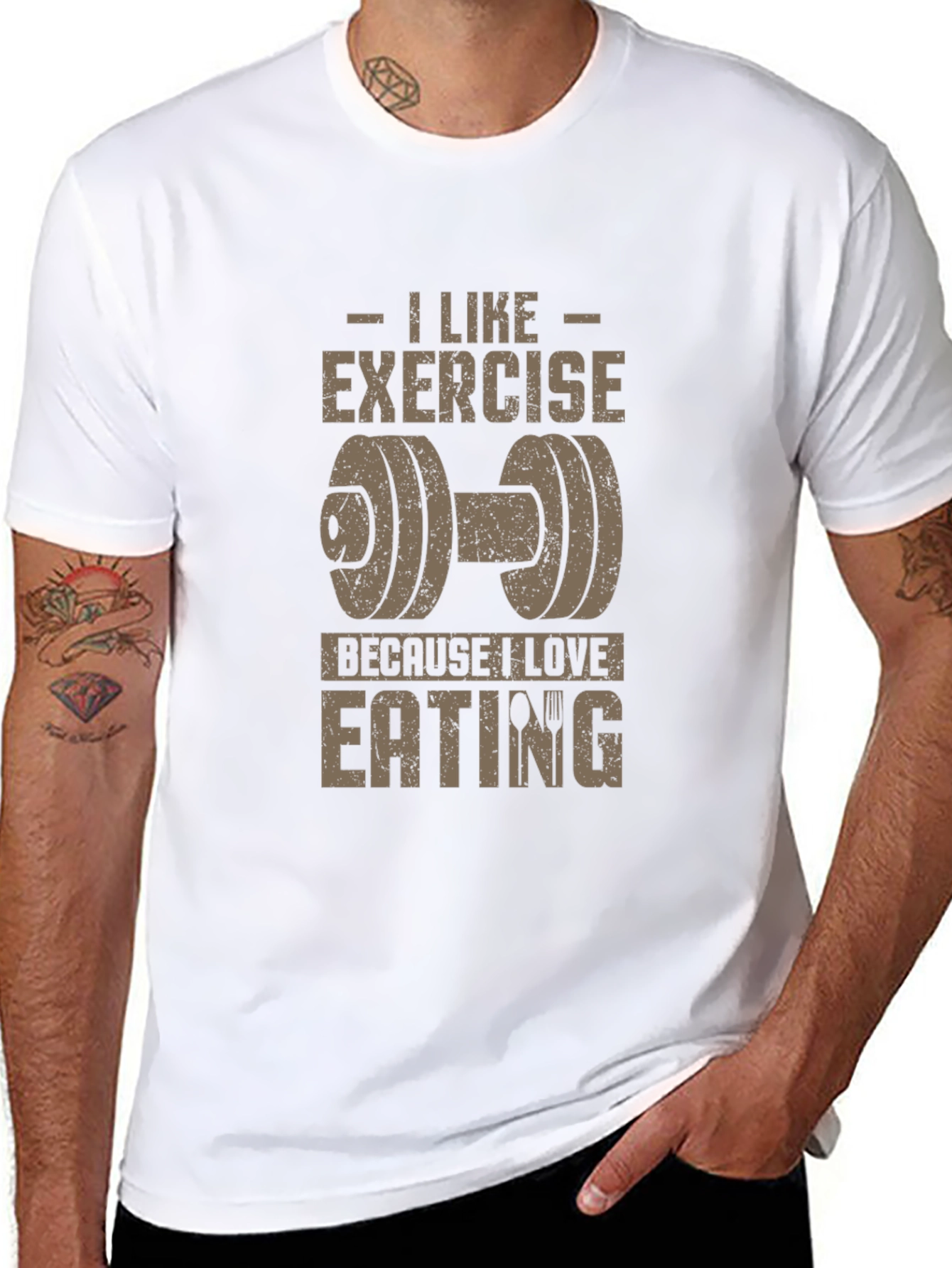 Exercise Lover T-Shirt - Eat to Workout!