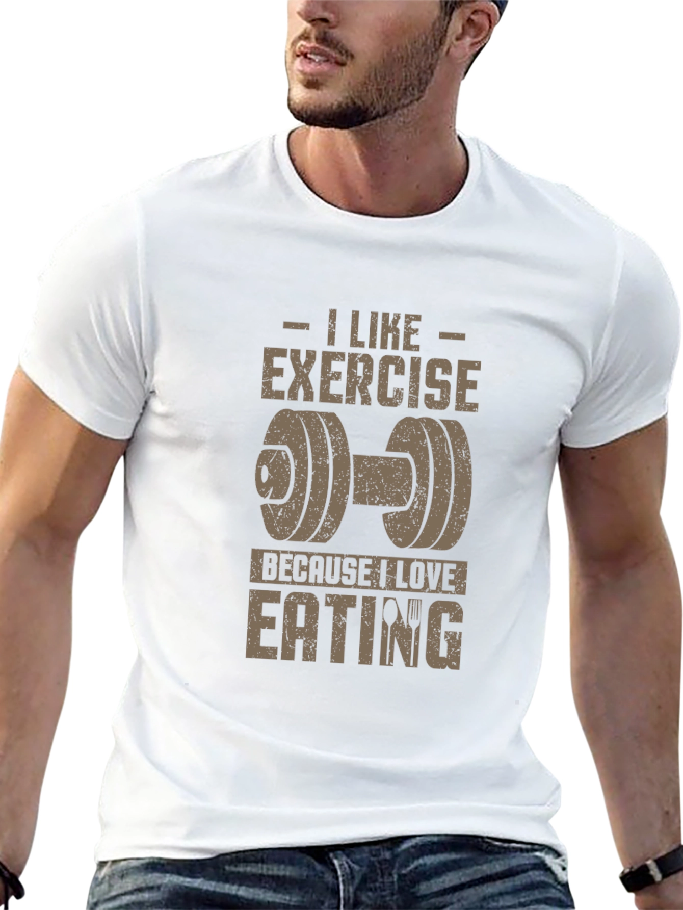 Exercise Lover T-Shirt - Eat to Workout!