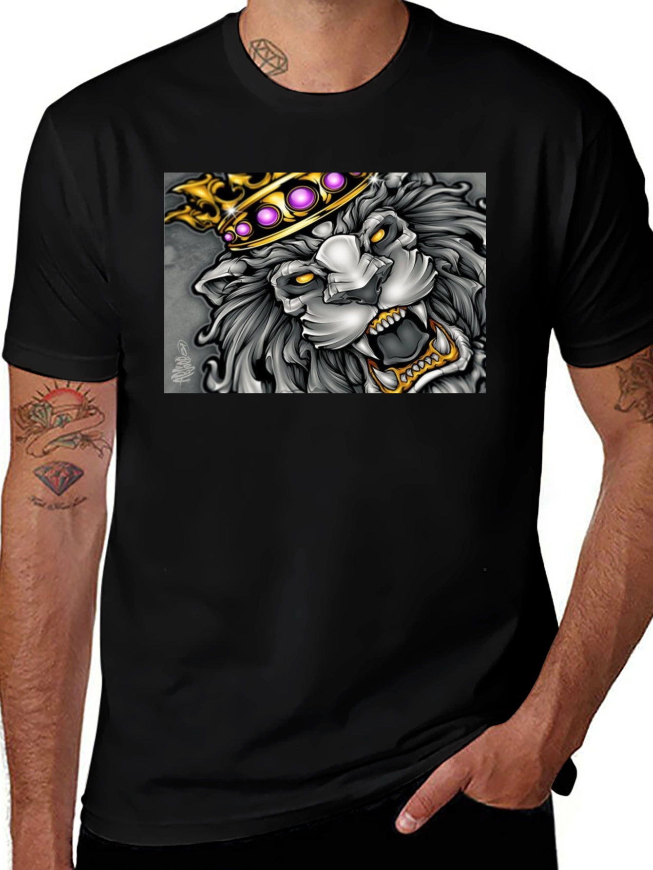King Lion Graphic Tee - Black