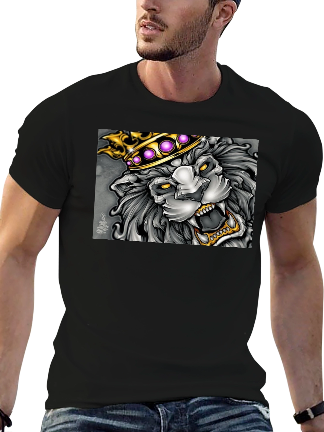 King Lion Graphic Tee - Black