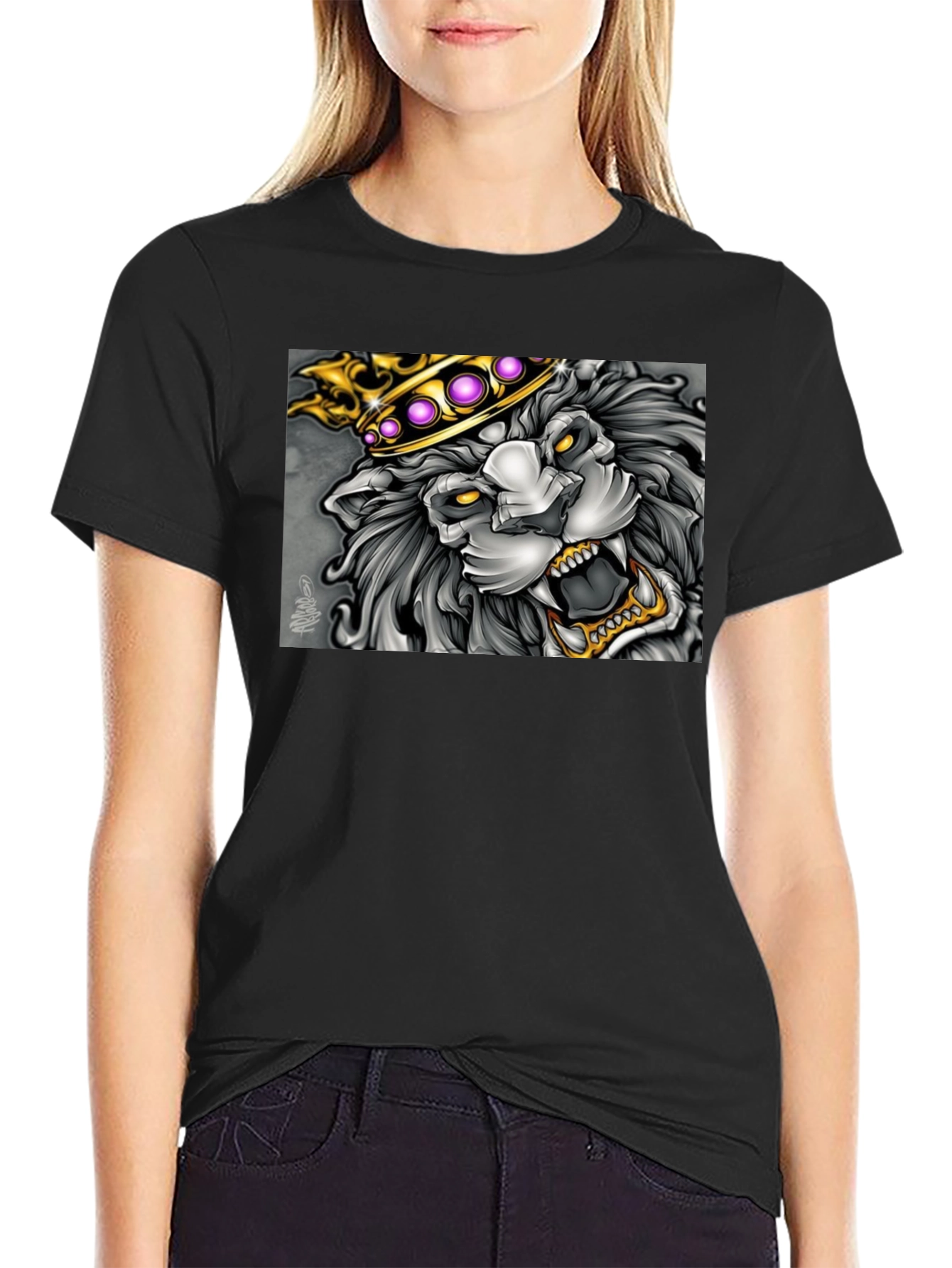 King Lion Graphic Tee - Black