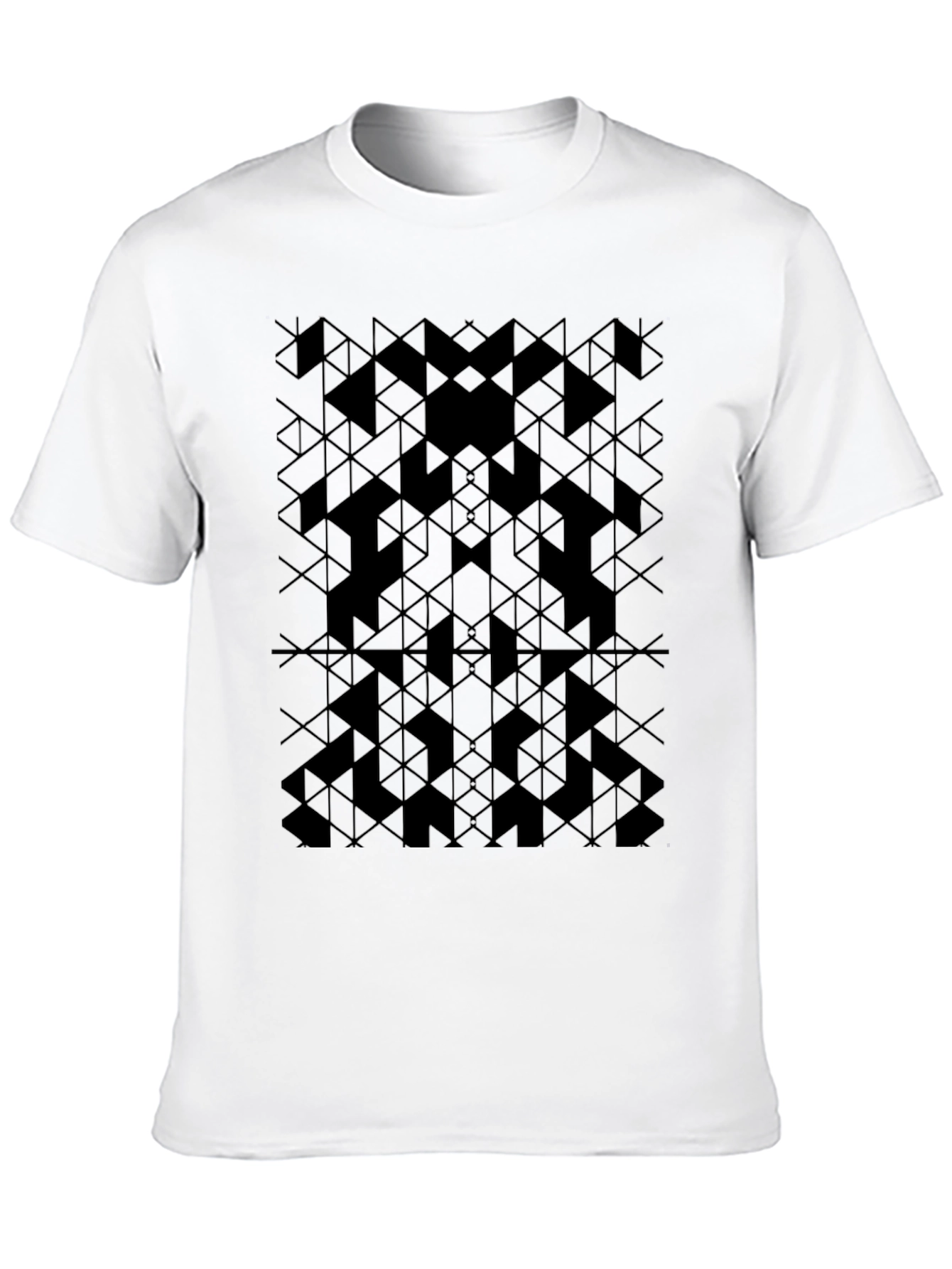 Geometric Pattern Black T-Shirt