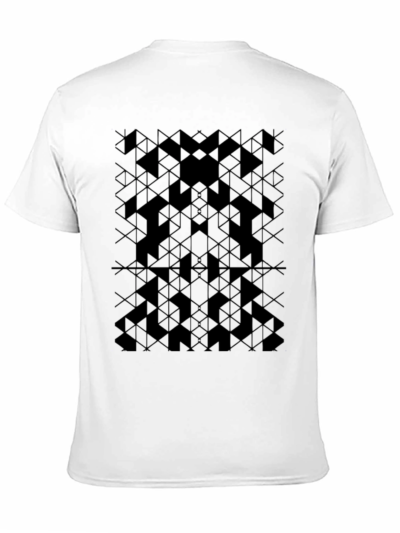 Geometric Pattern Black T-Shirt