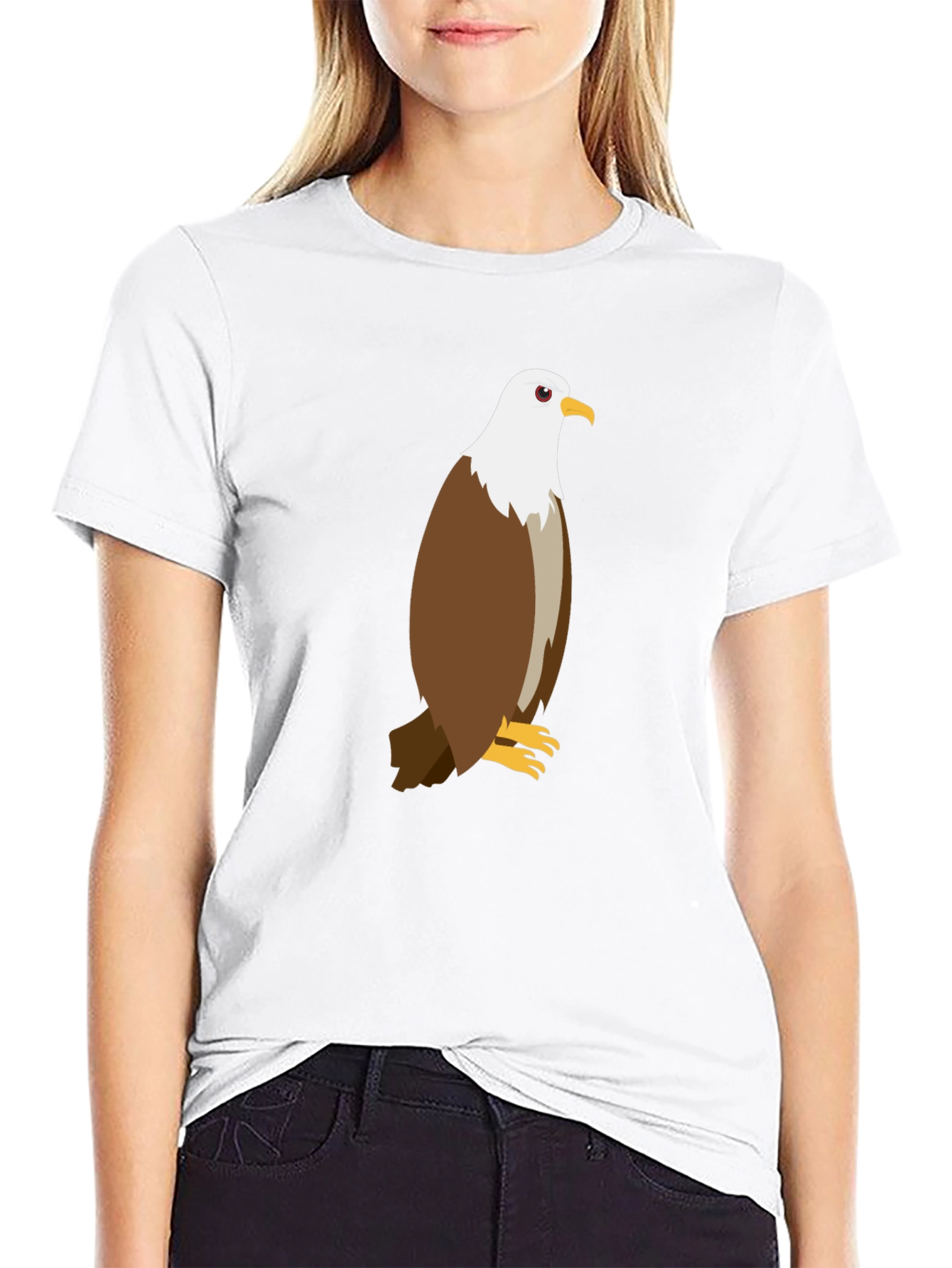 Eagle Graphic Tee - Black Cotton Blend