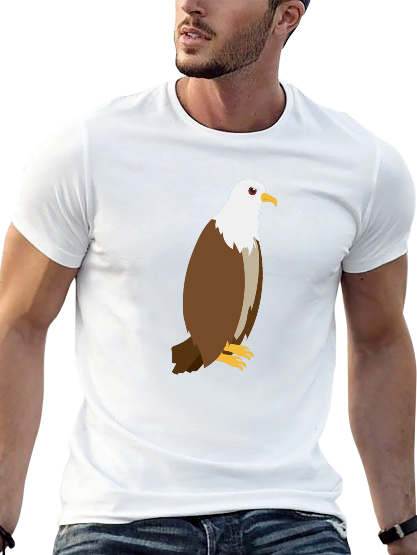 Eagle Graphic Tee - Black Cotton Blend